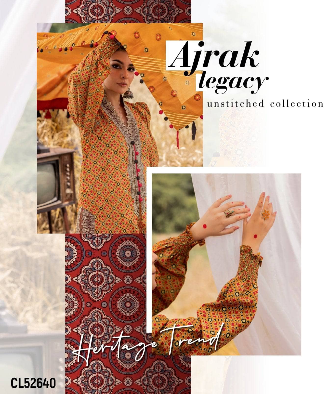Gul Ahmed Ajrak Collection 25/CL52640