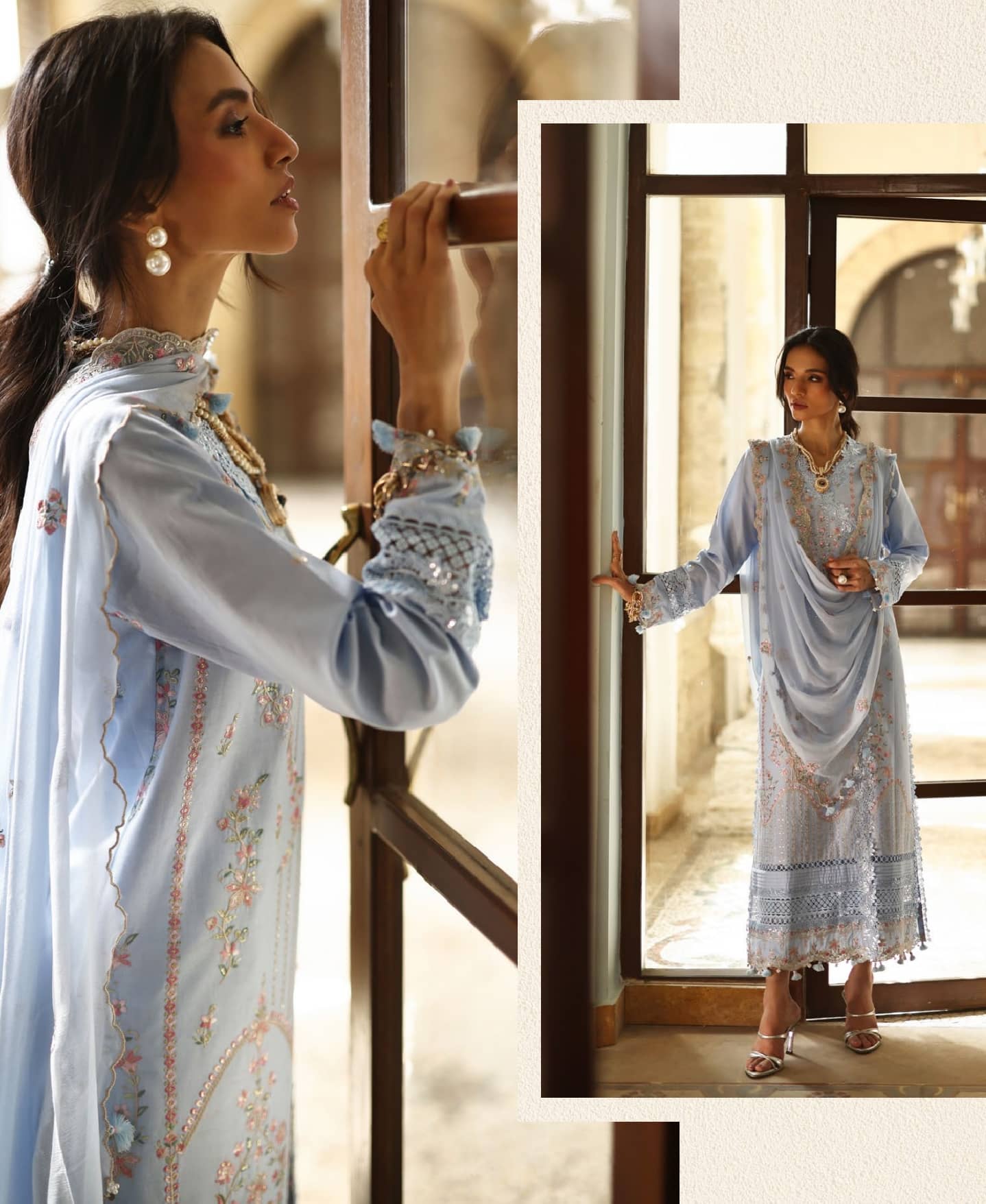 Gul Ahmed Luxury Eid 26/FE 62001/Embroideried Chiffon Dupatta