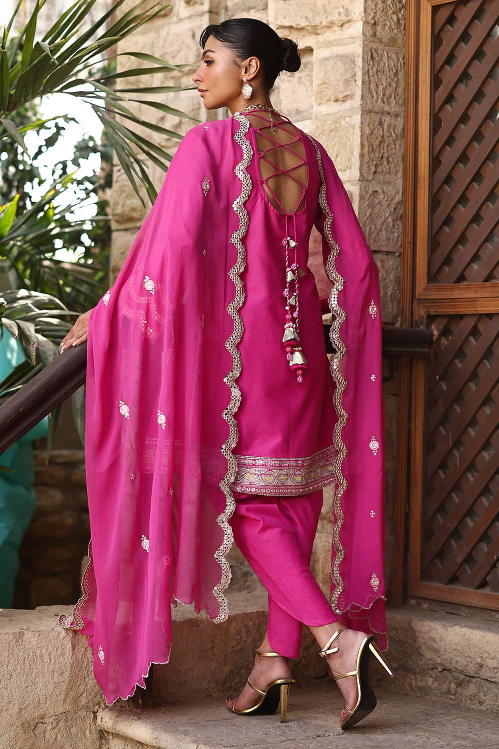 Gul Ahmed Luxury Eid 26/FE 62012/Embroideried Chiffon Dupatta