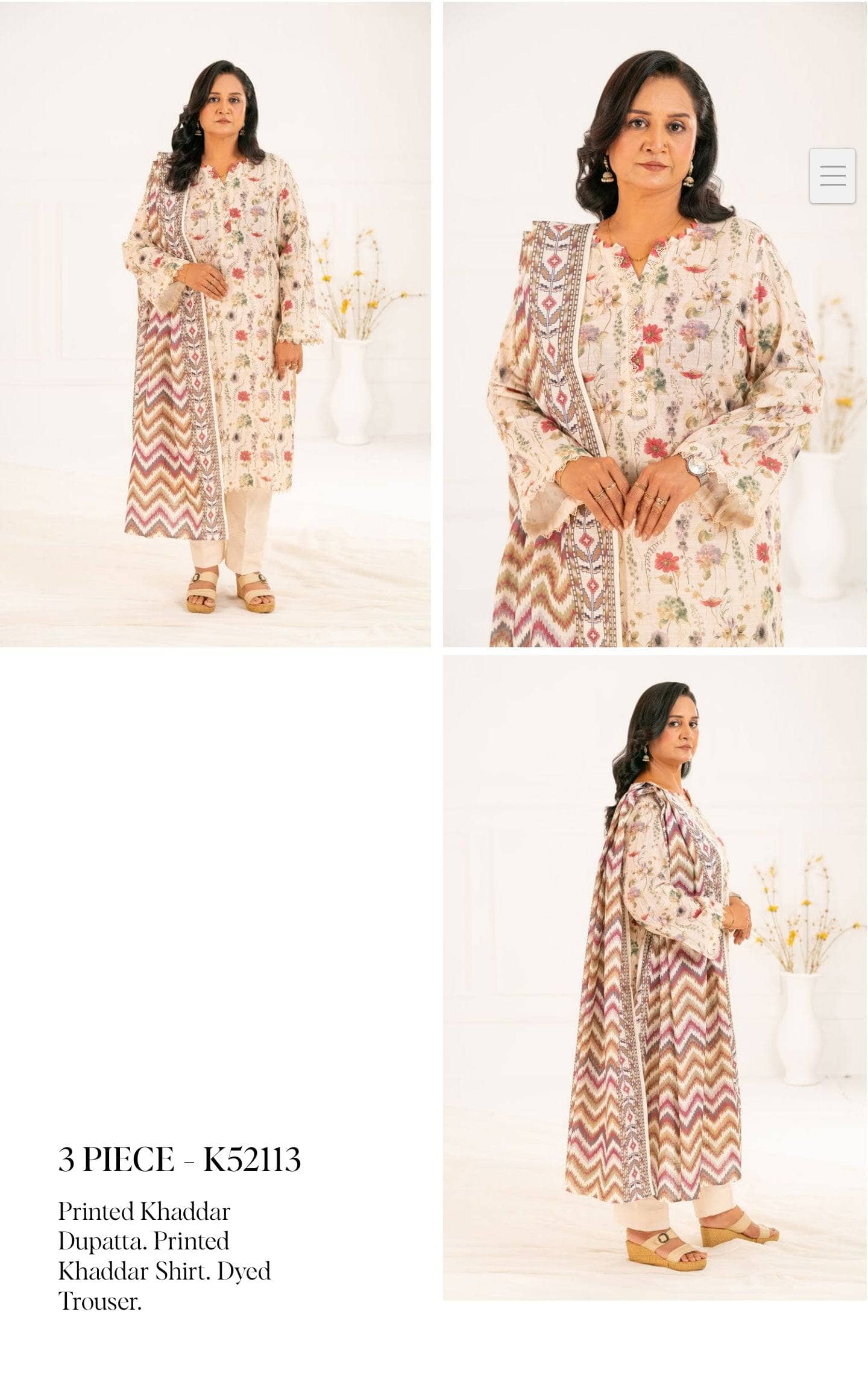 Gul Ahmed Mother's Collection/Fall Khaddar/K 52113