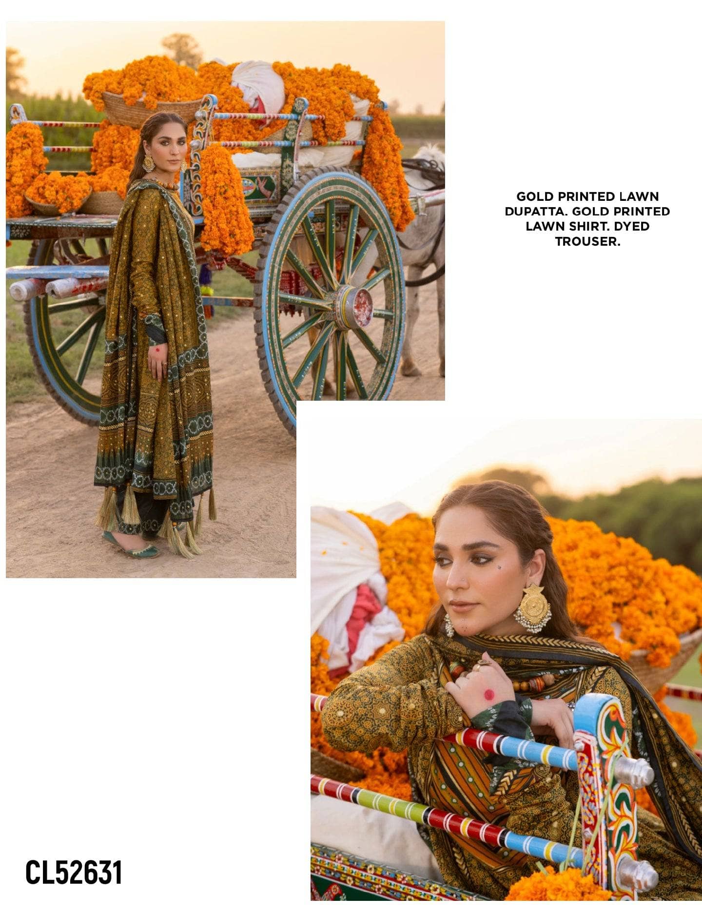 Restocked/Gul Ahmed Ajrak Collection 25/CL52631