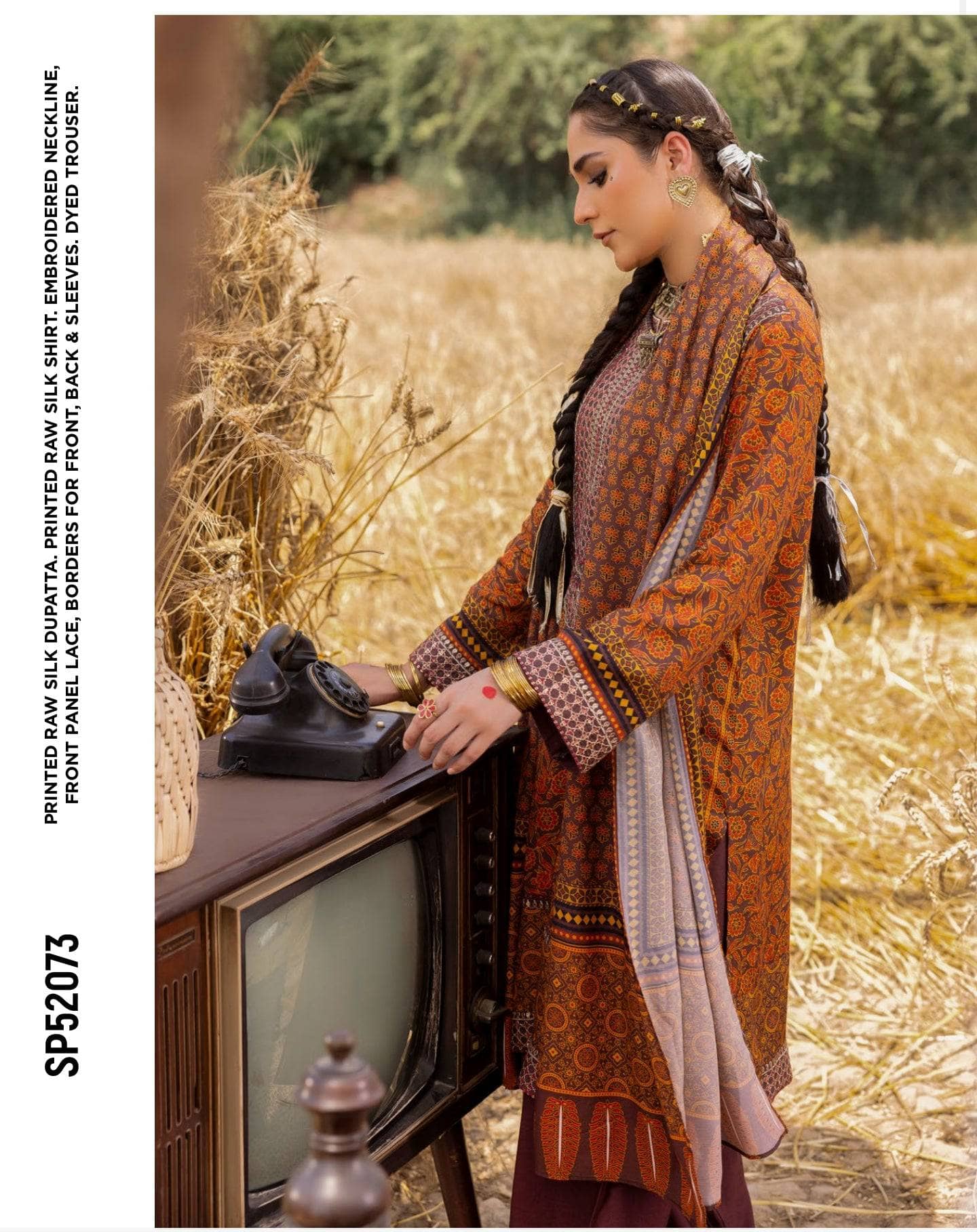 Restocked/Gul Ahmed Ajrak Collection 25/SP52073