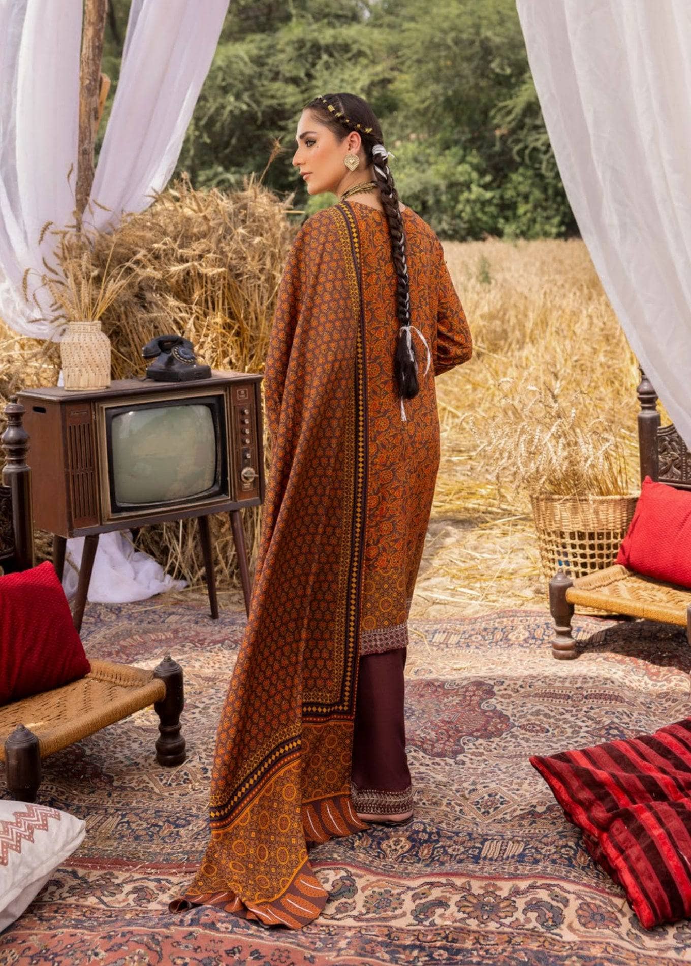 Restocked/Gul Ahmed Ajrak Collection 25/SP52073
