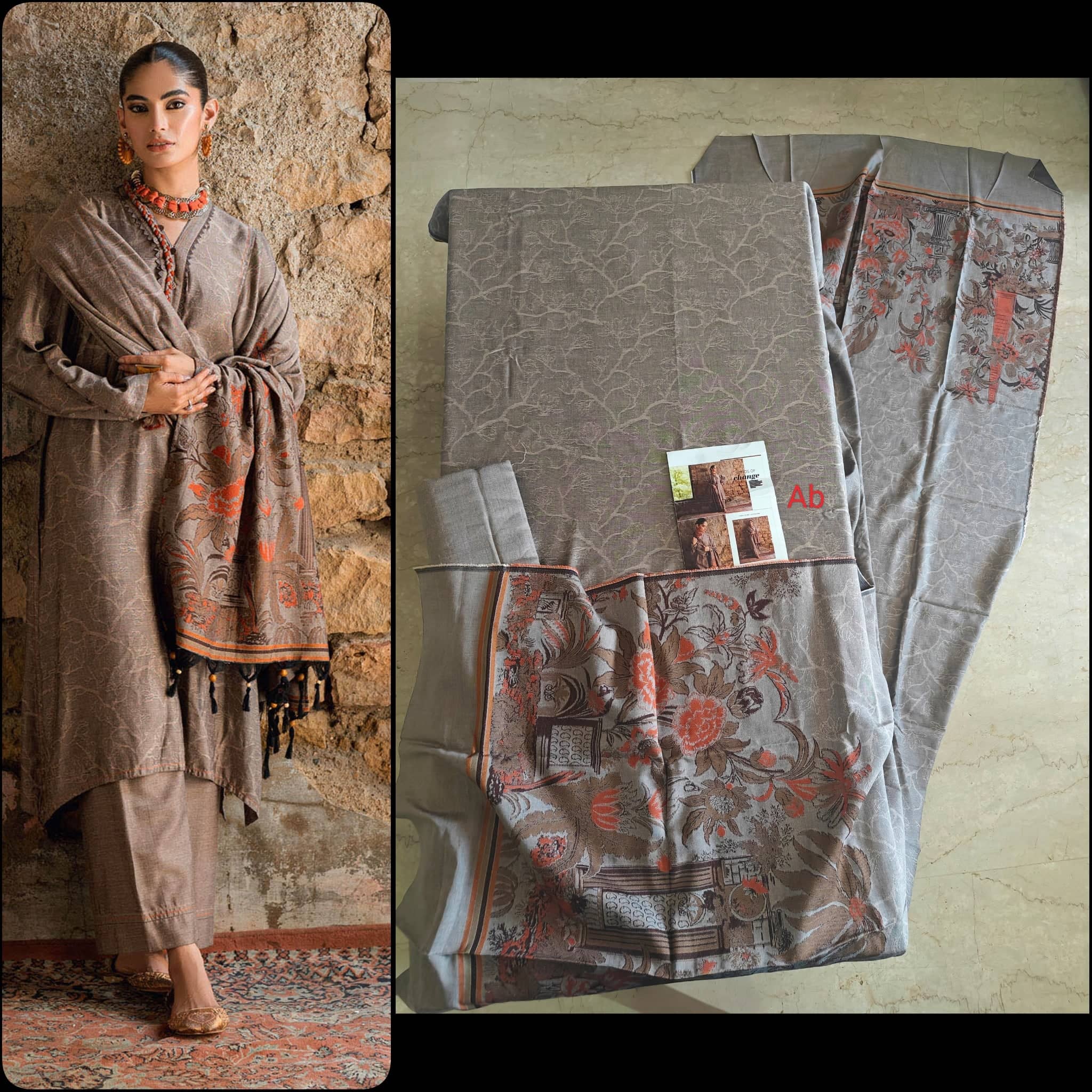 Gul Ahmed open pics Open Pic/Gul Ahmed Luxe Winter/MJ 52039/Jacquard Shawl