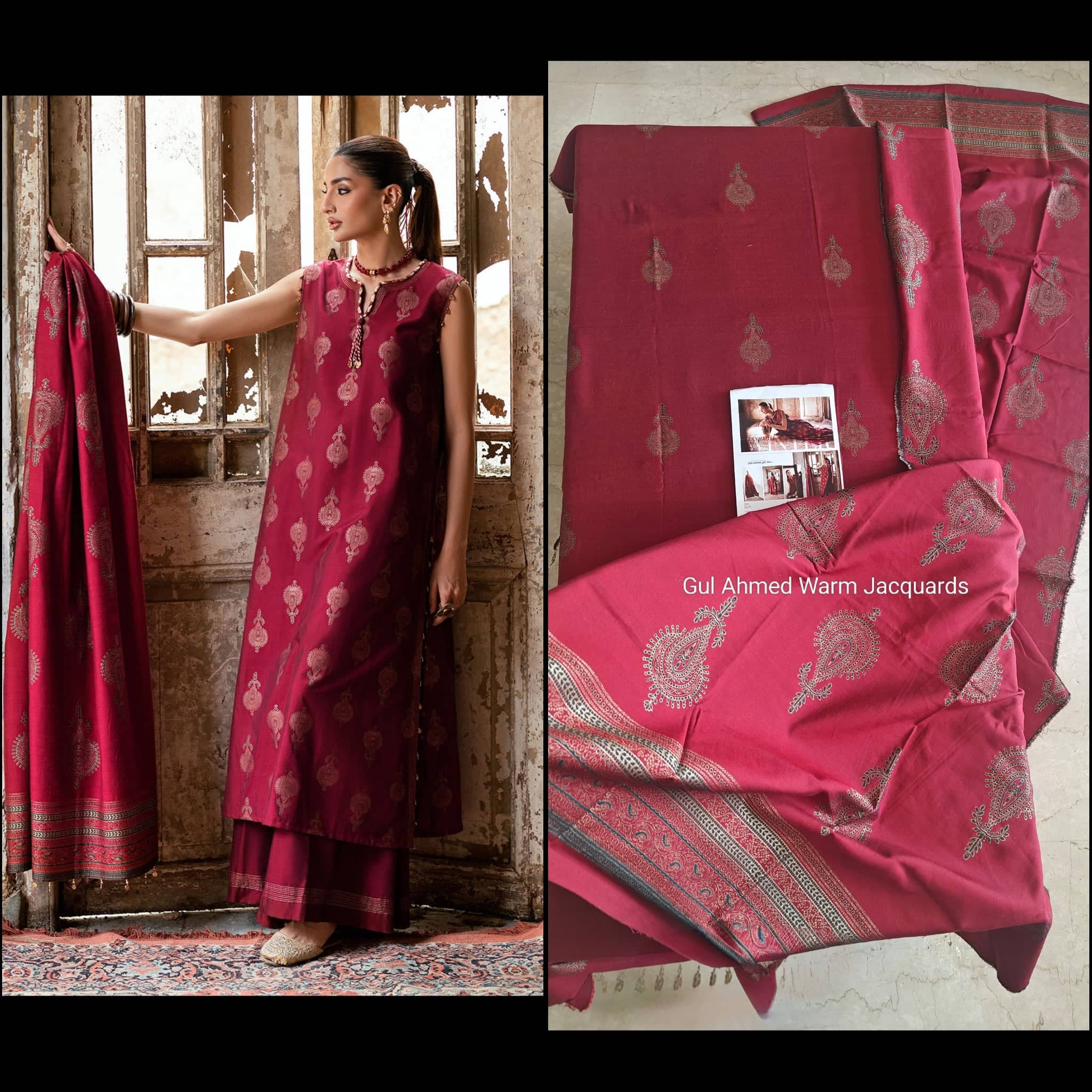 Gul Ahmed open pics Open Pic/Gul Ahmed Luxe Winter/MJ52038/Jacquard Shawl
