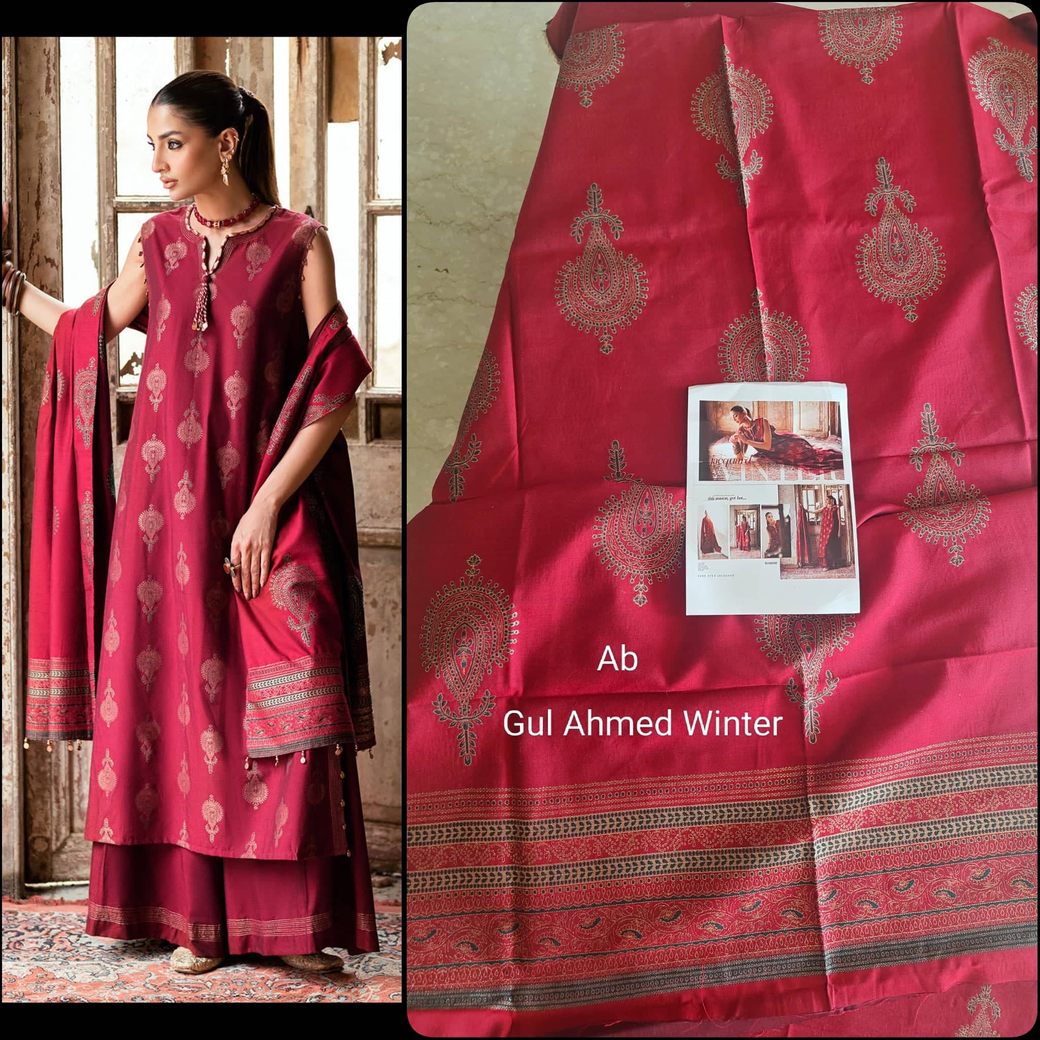 Gul Ahmed open pics Open Pic/Gul Ahmed Luxe Winter/MJ52038/Jacquard Shawl