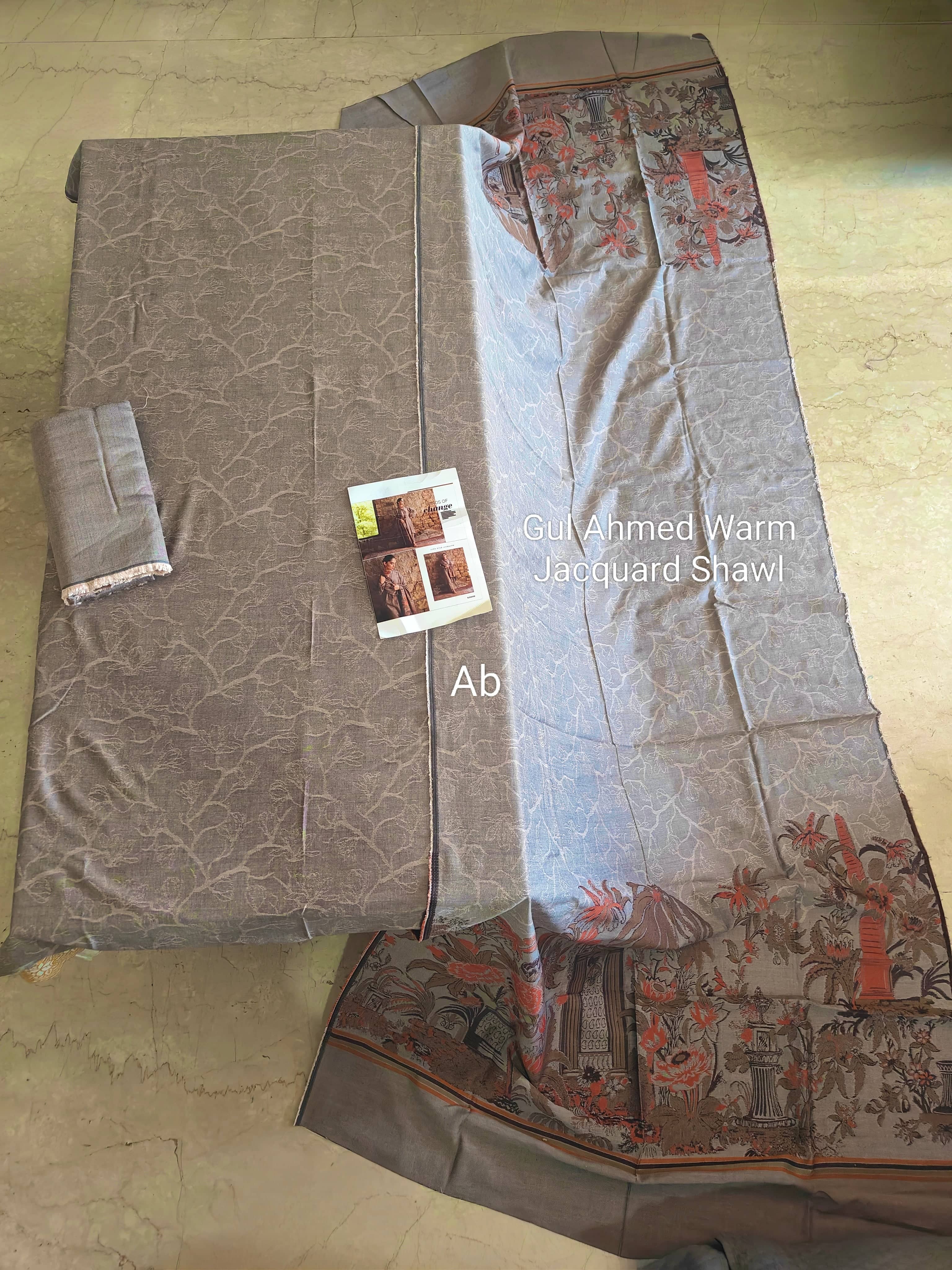 Gul Ahmed open pics Open Pic/Gul Ahmed Luxe WinterMJ 52039/Jacquard Shawl