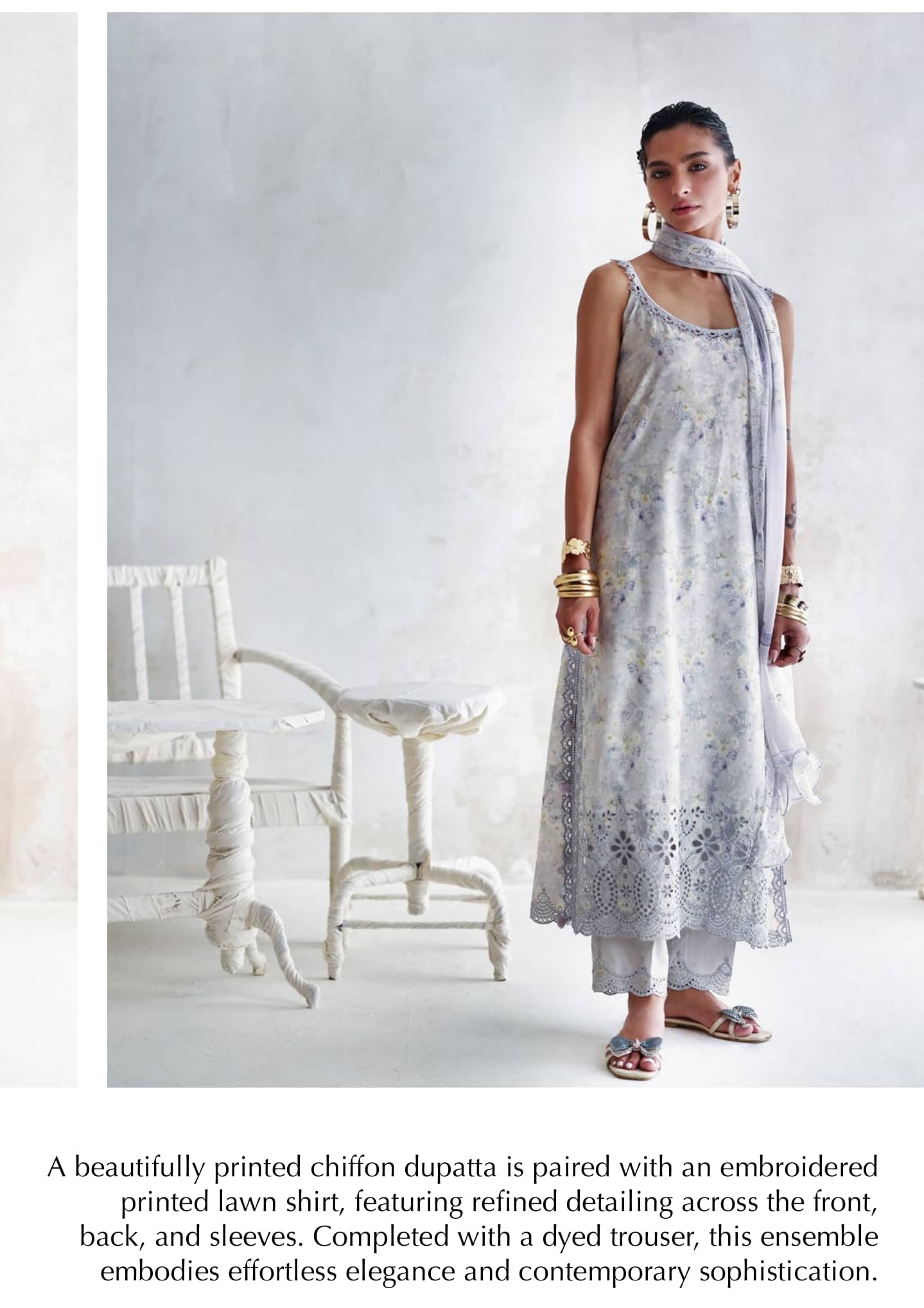 Gul Ahmed Luxe Summer/Bluebell Grace/BM62062