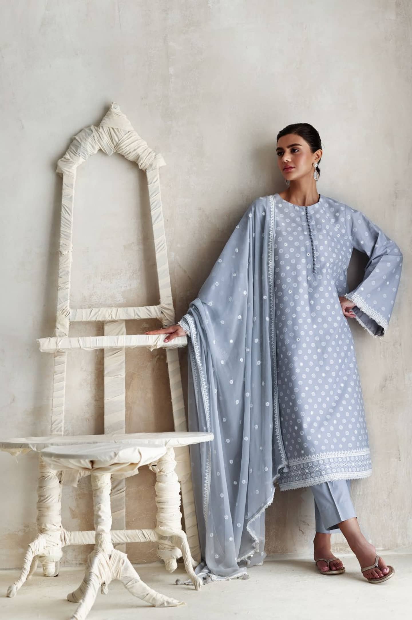 Gul Ahmed Luxe Summer/Cerulean Flora/PM 62083