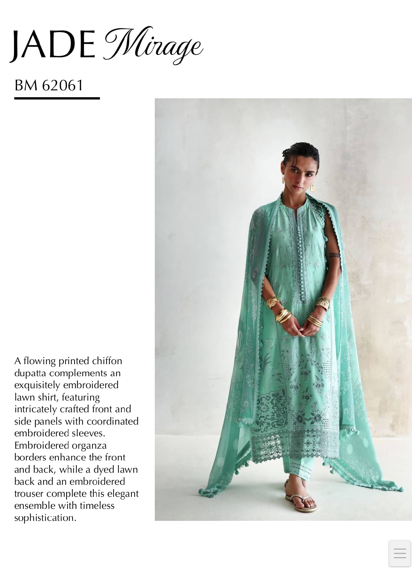 Gul Ahmed Luxe Summer/Jade Mirage/BM62061