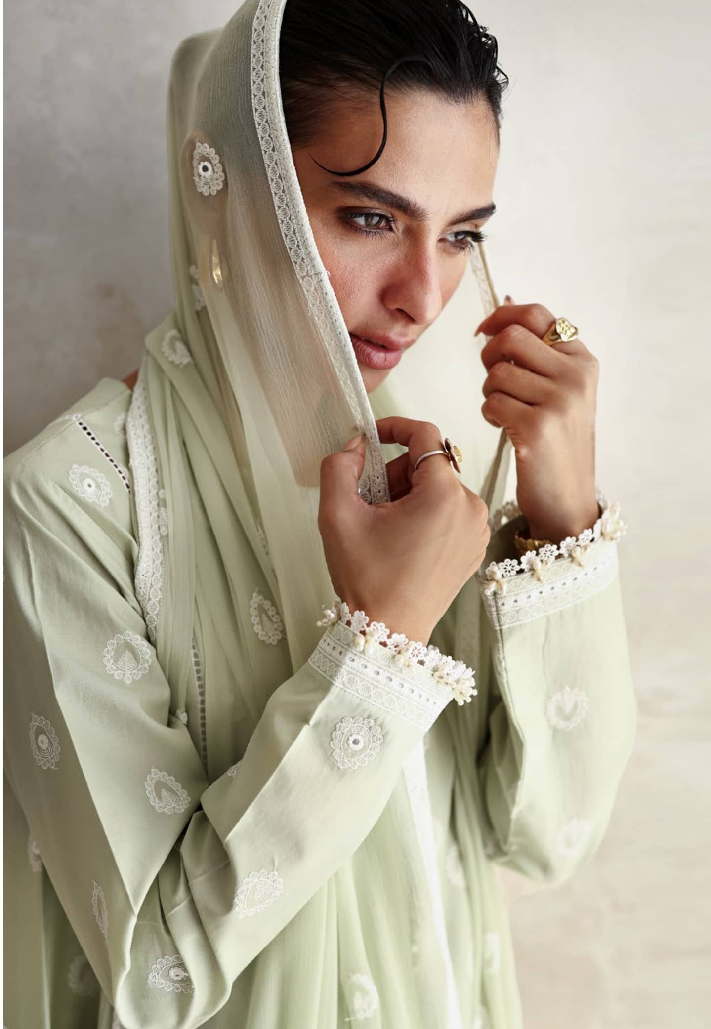 Gul Ahmed Luxe Summer/Olive Bloom/PM62078