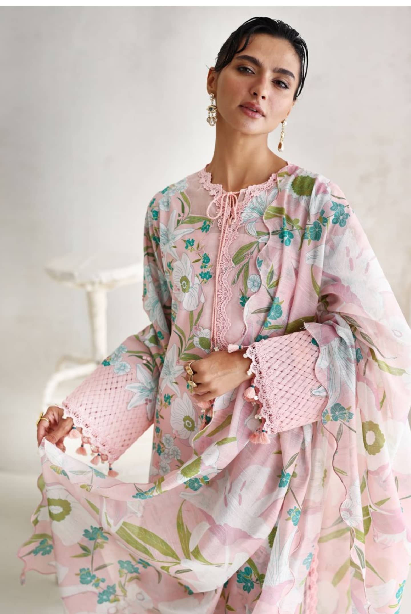 Gul Ahmed Luxe Summer/Pink Camellia/SP62015