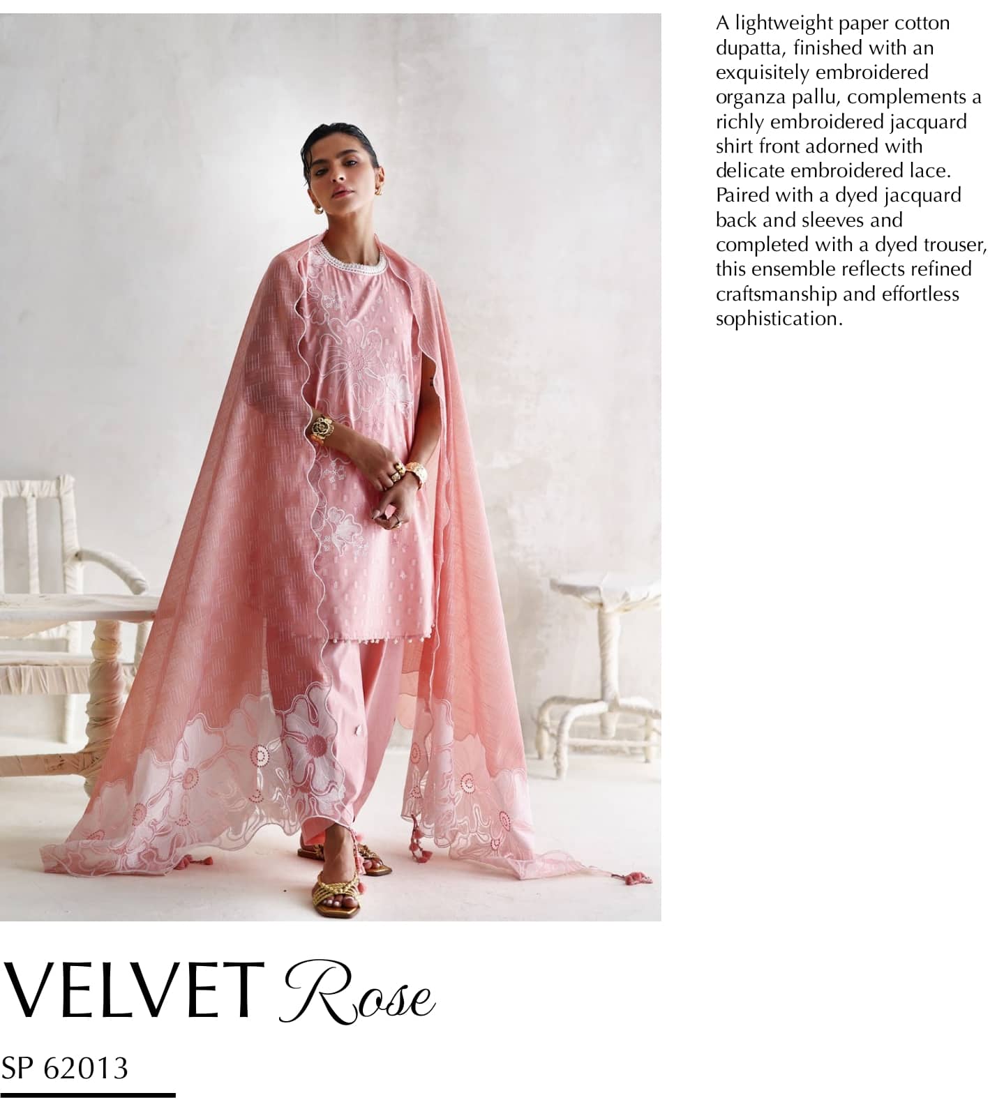 Gul Ahmed Luxe Summer/Velvet Rose/SP62013