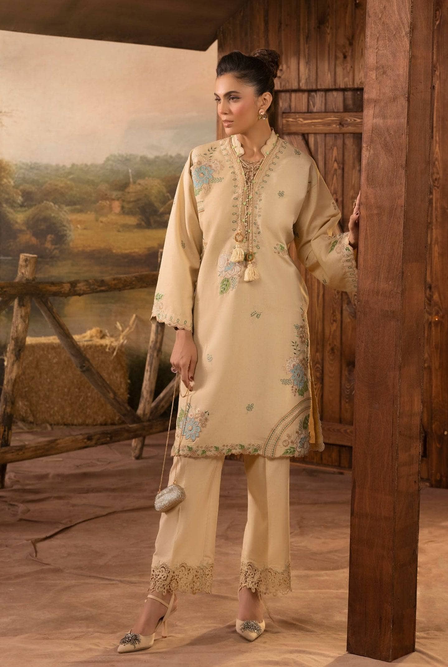 Gul Ahmed Rang E Khizam/AT 52001/Embroideried Jacquard