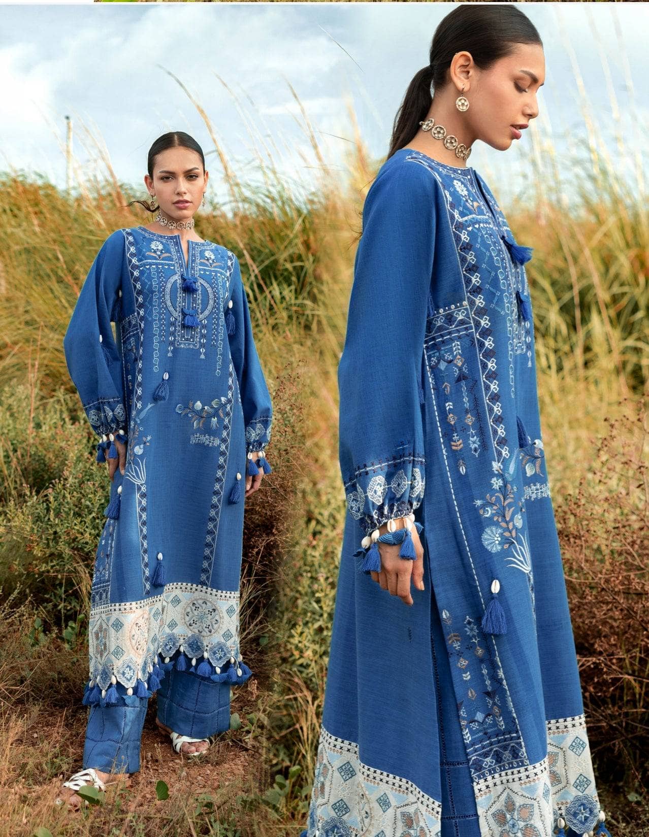 Gul Ahmed Winter Essentials/Casuals/TK 52007/Embroidered Khaddar