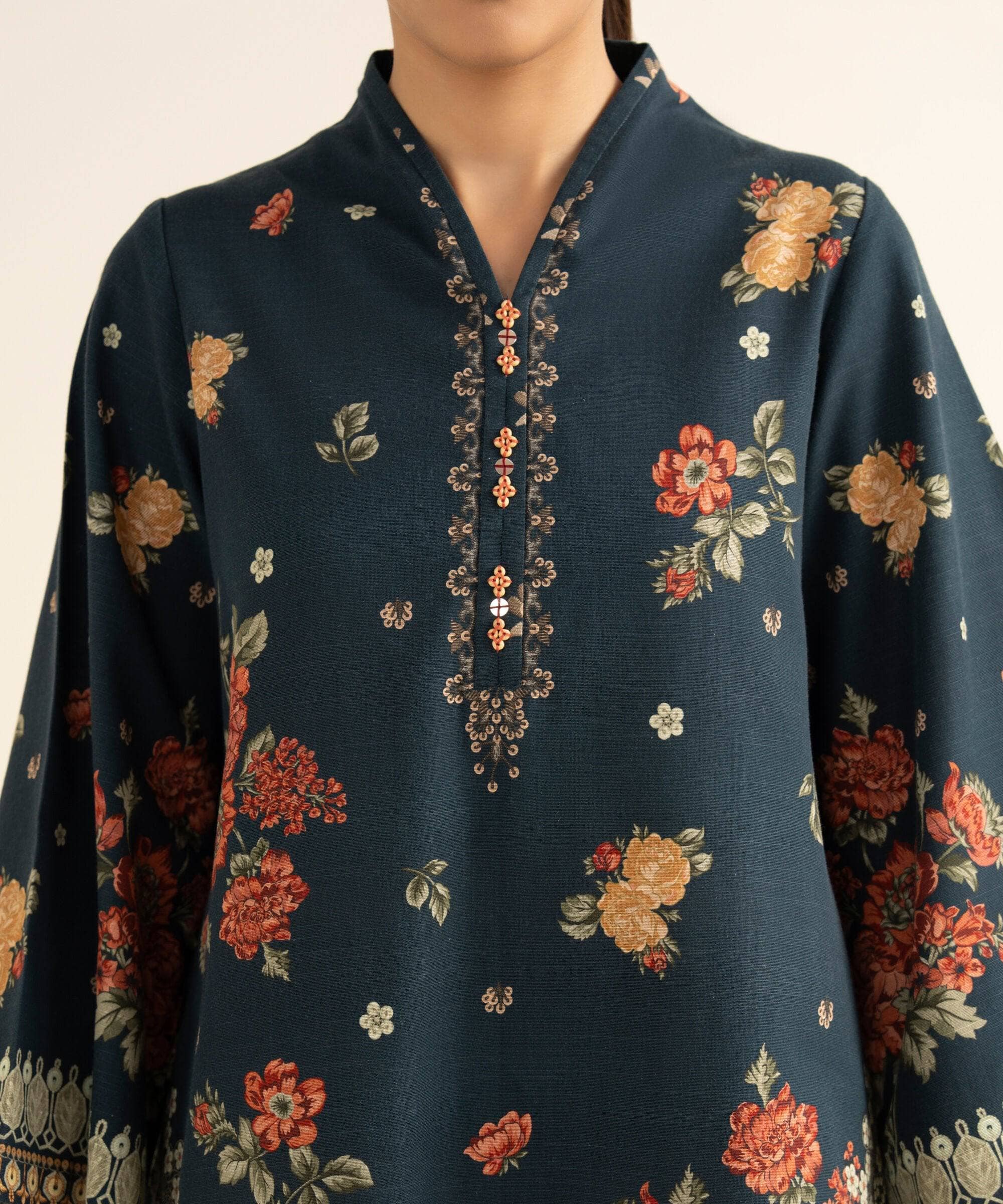 Sapphire Fall Winter 25/Printed Light Khaddar Suit/00U3PDY25V81