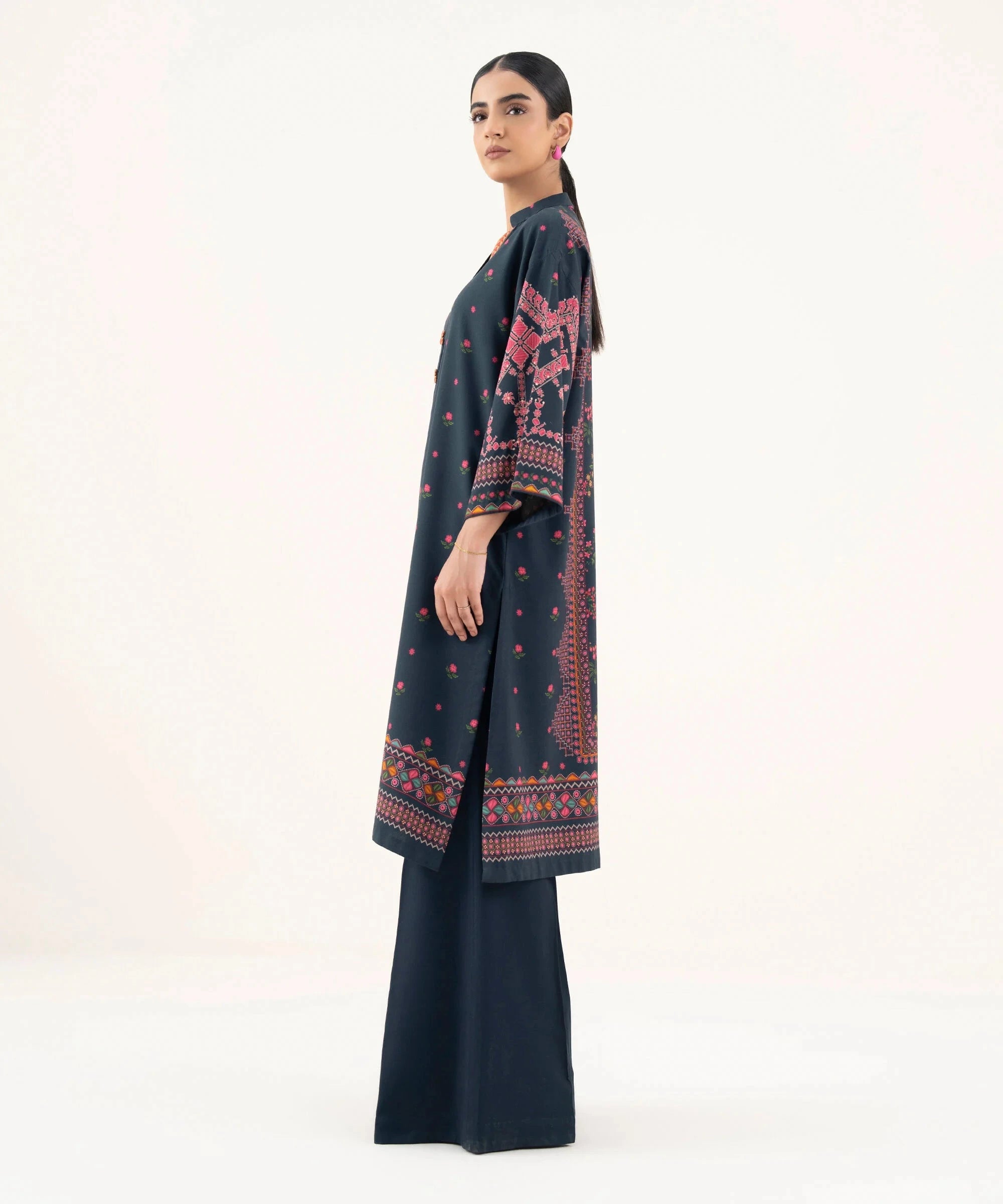 Sapphire Fall Winter 25/Printed Viscose Khaddar Suit/00U2TDY25V81/Shirt Bottom Set