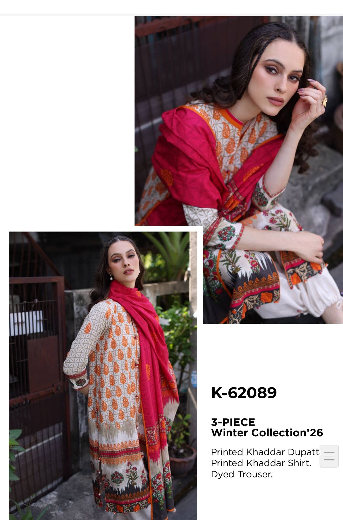 Gul Ahmed Khaddar 26/K62089