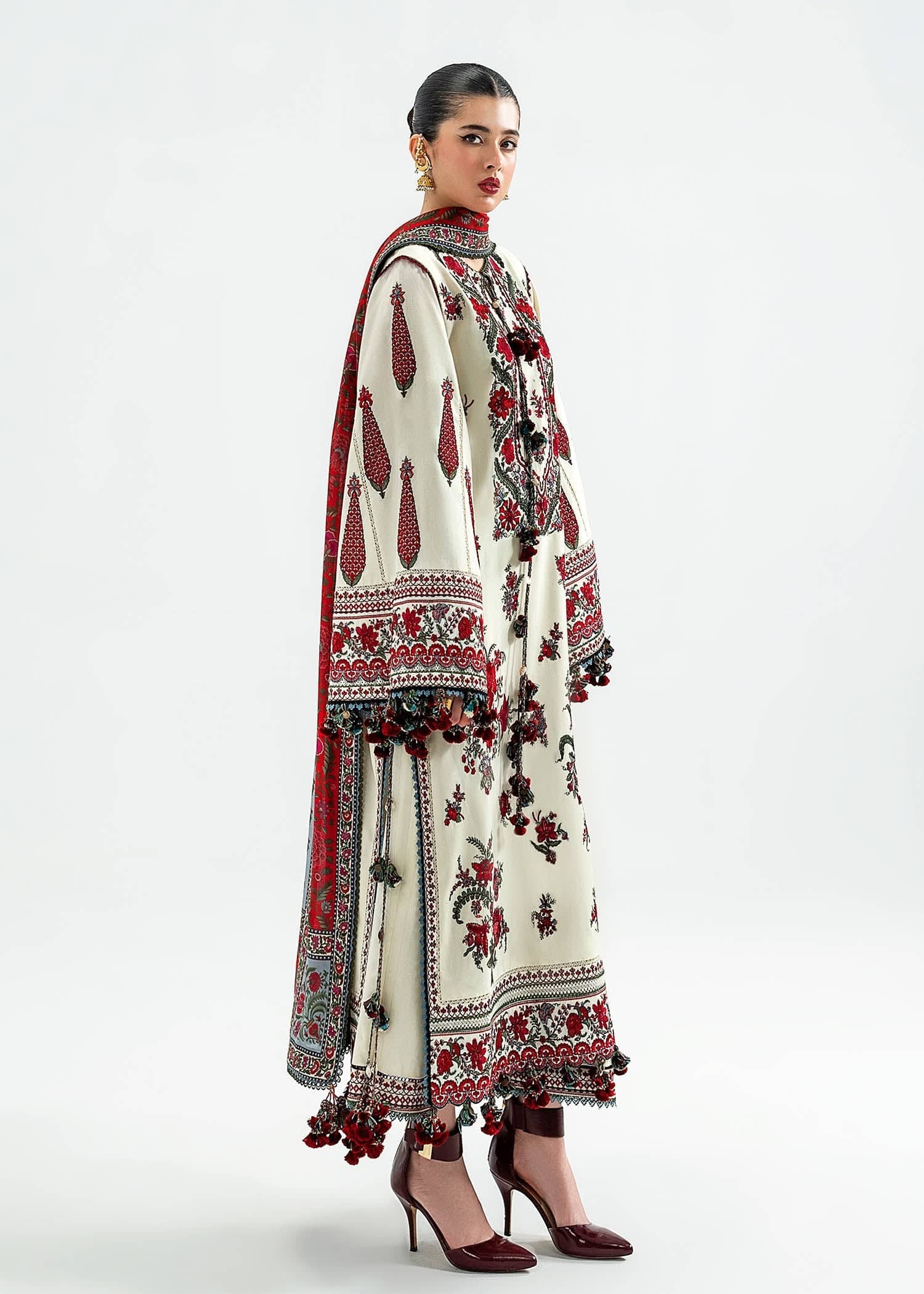 Hussain Rehar Khaddar Winter Pakistani Suits Restocked/Hussain Rehar Khaddar 25/Gulban