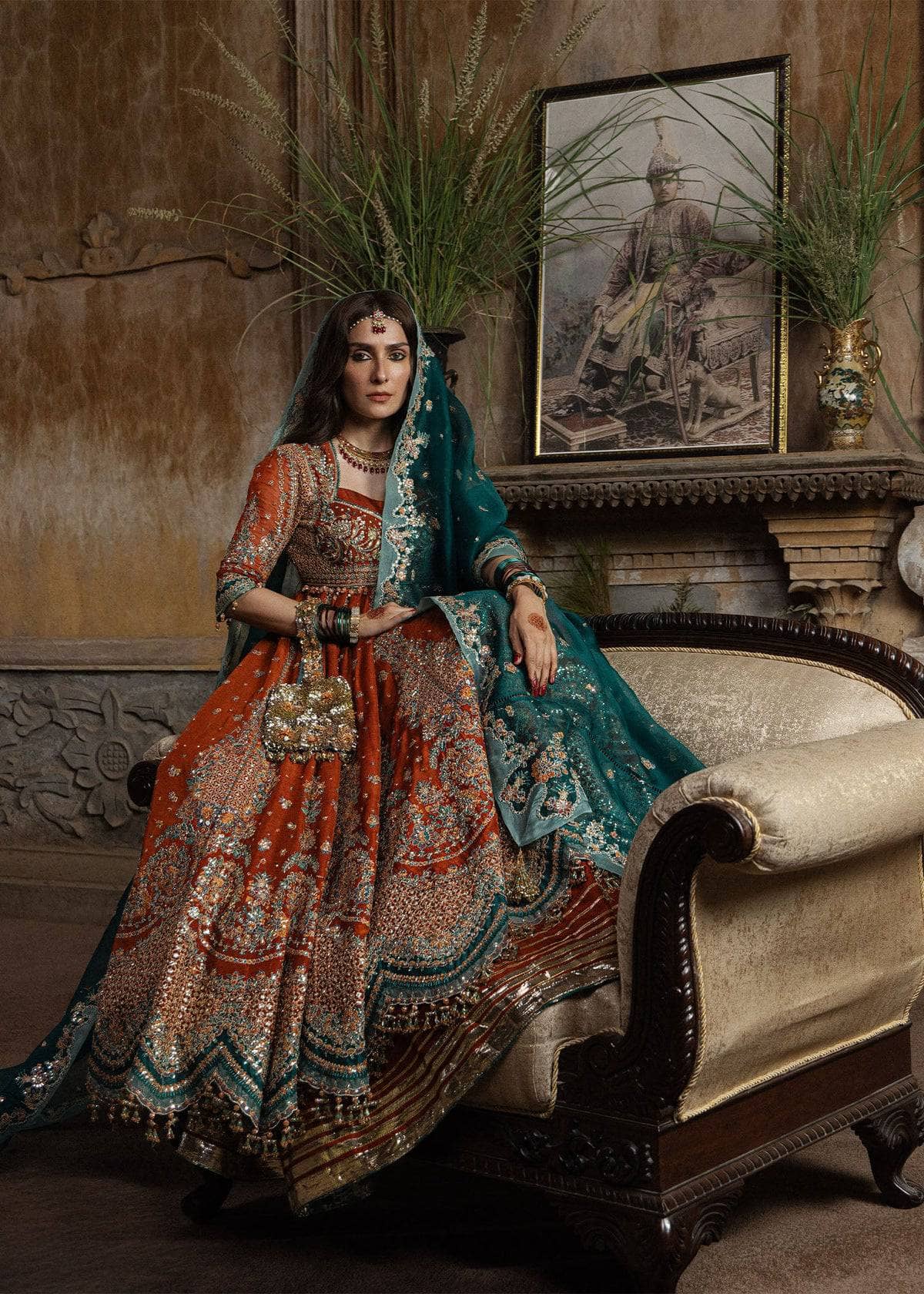 Hussain Rehar Doll House Wedding/Zarin/Rust Orange