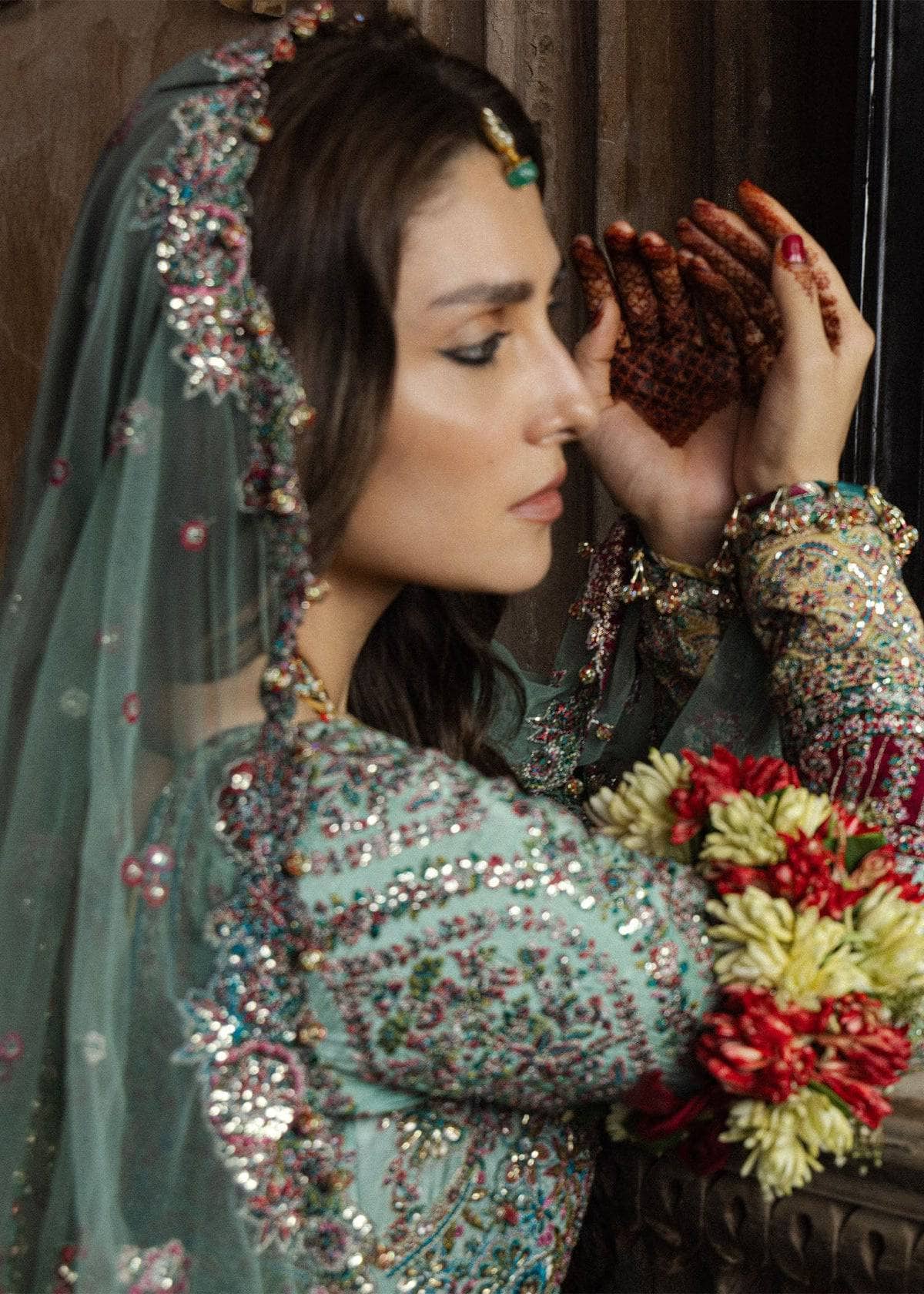 Hussain Rehar Doll House Wedding/Zeenat/Aqua Blue