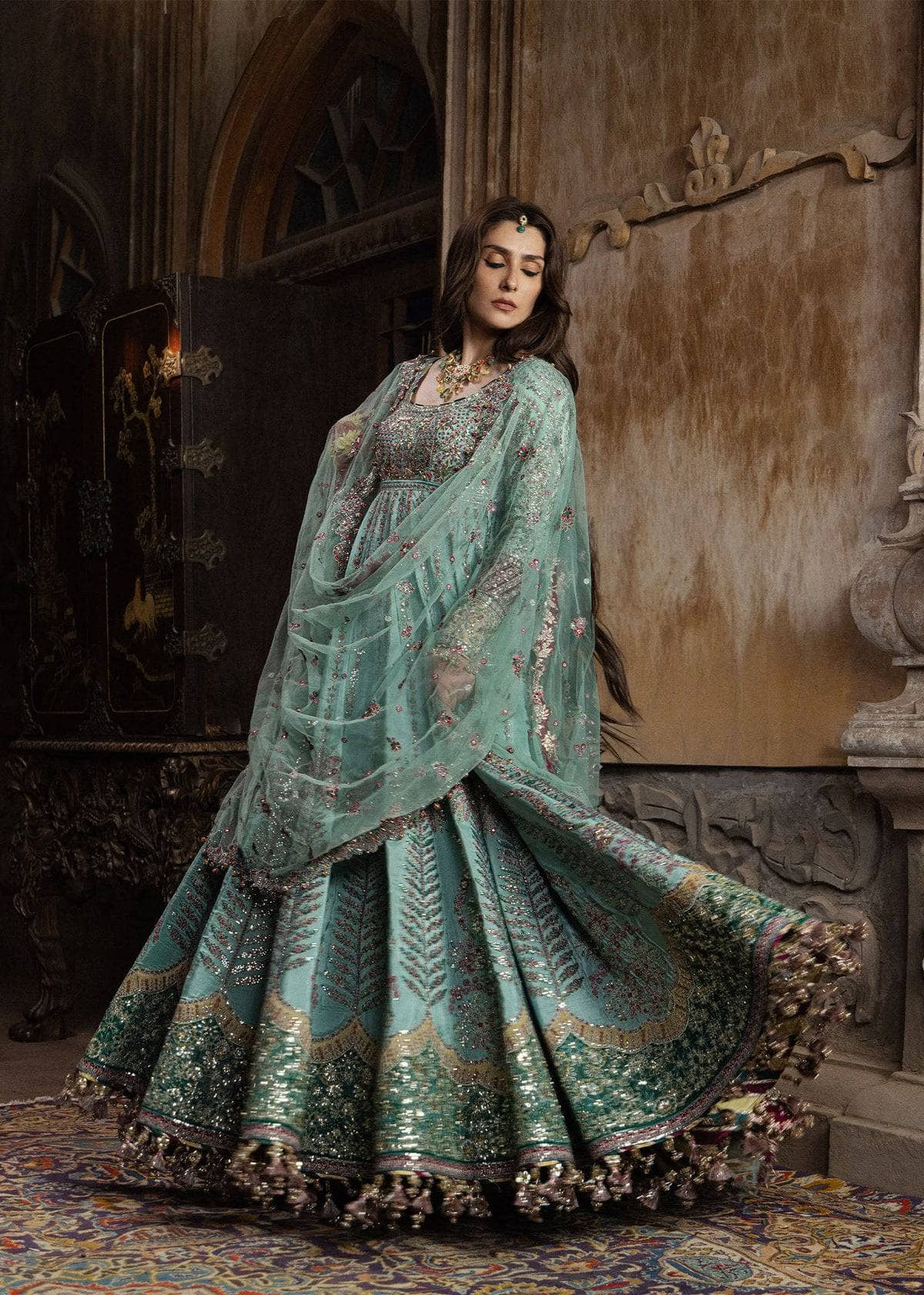 Hussain Rehar Doll House Wedding/Zeenat/Aqua Blue