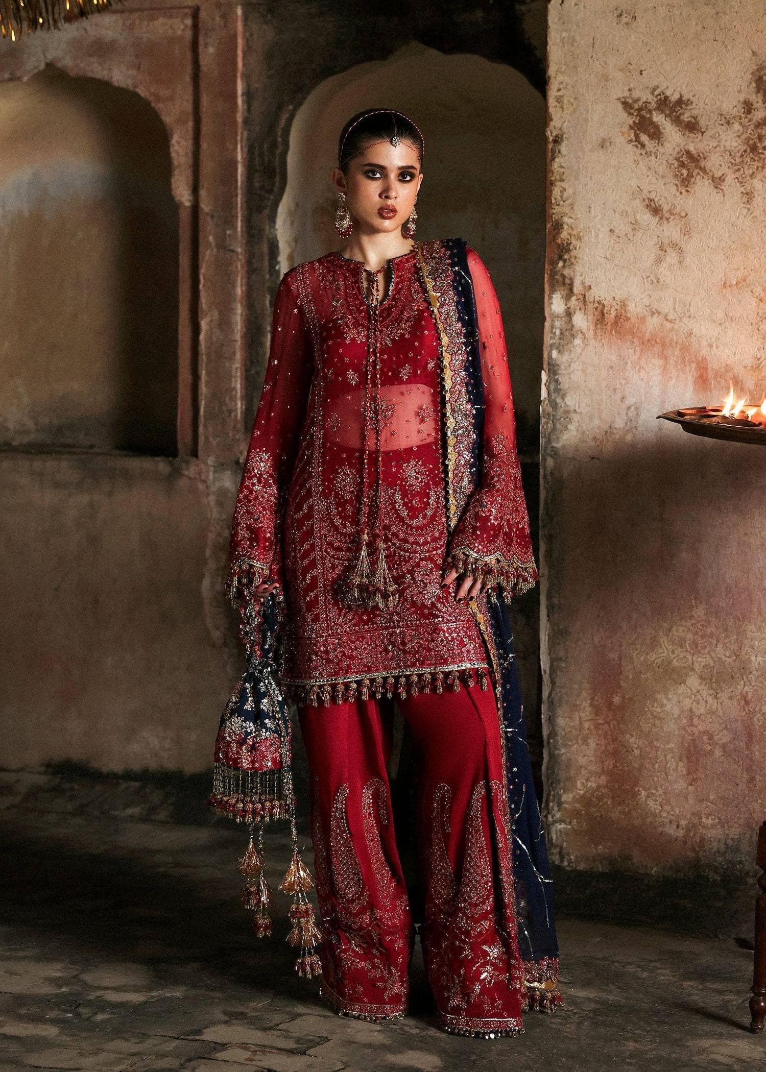Hussain Rehar Massarrat Wedding/Shahrbano/Cherry Red