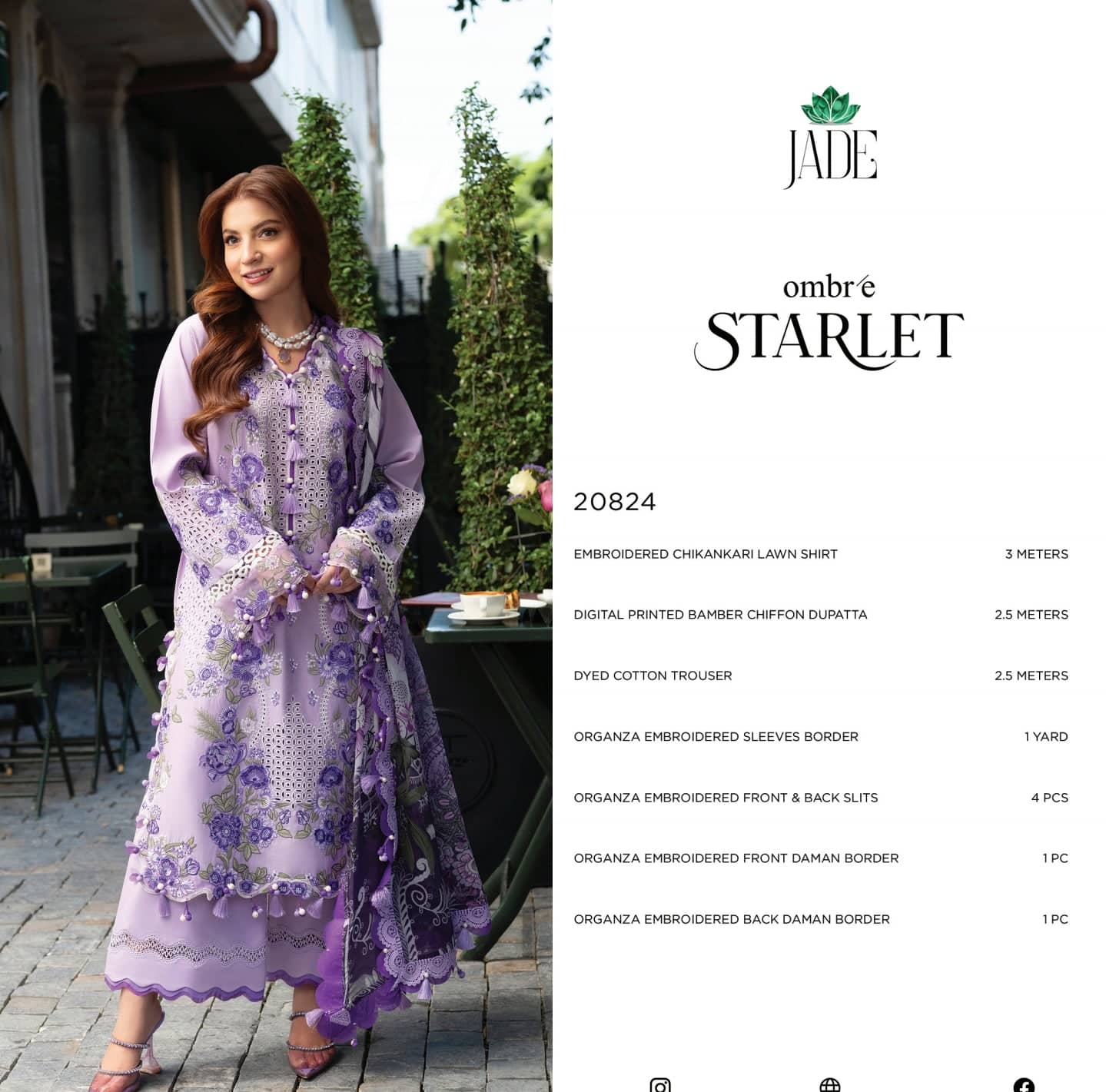 Restocked/Jade Ombre Starlet Lawn