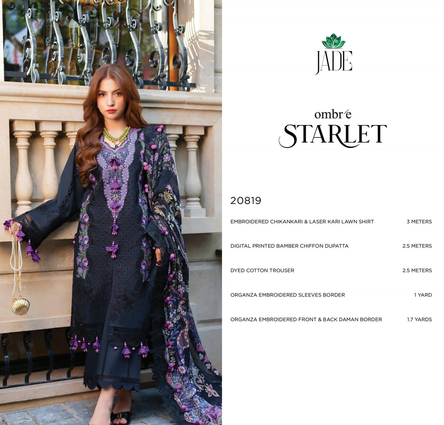 Restocked/Jade Ombre Starlet Lawn