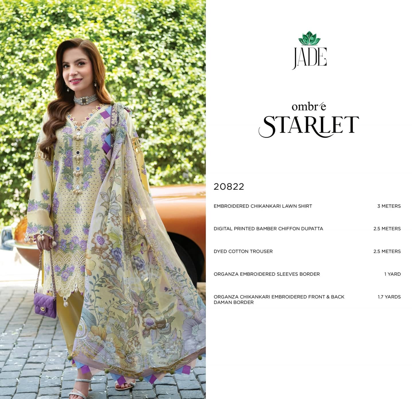 Restocked/Jade Ombre Starlet Lawn