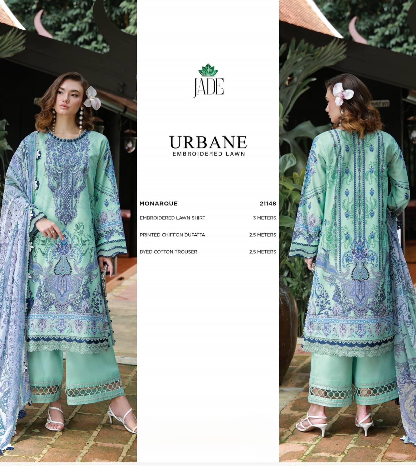 Jade Urbane Embroideried Lawn 26/Monarque