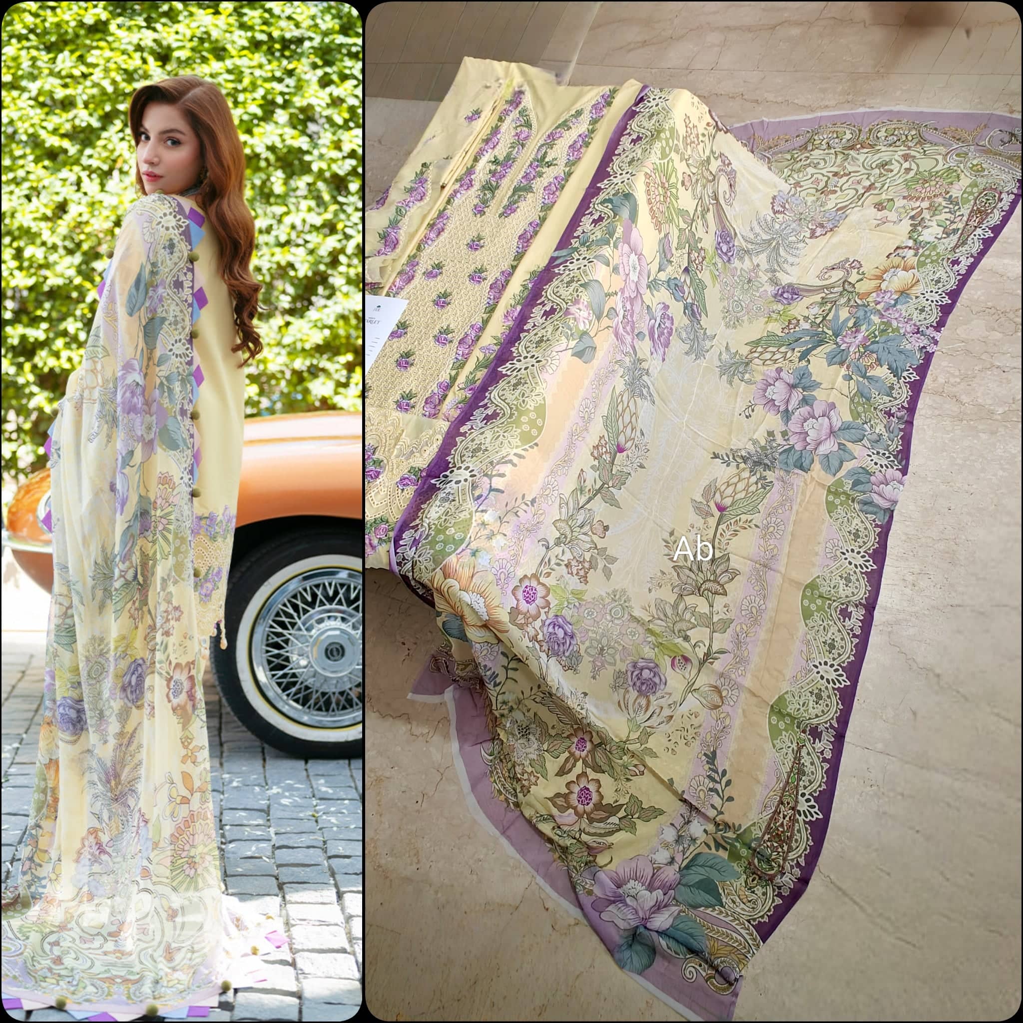 Sale‼️Open Pic/Jade Ombre Starlet Lawn