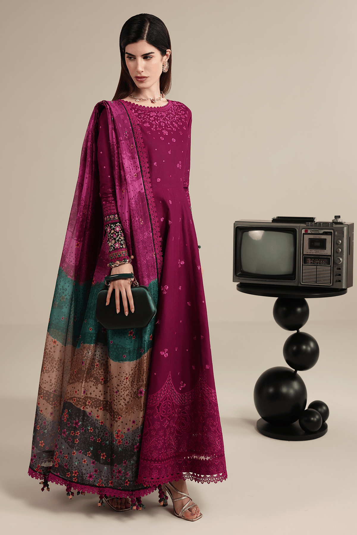 Jazmin Iris Lawn 26/D 02/Silk Dupatta