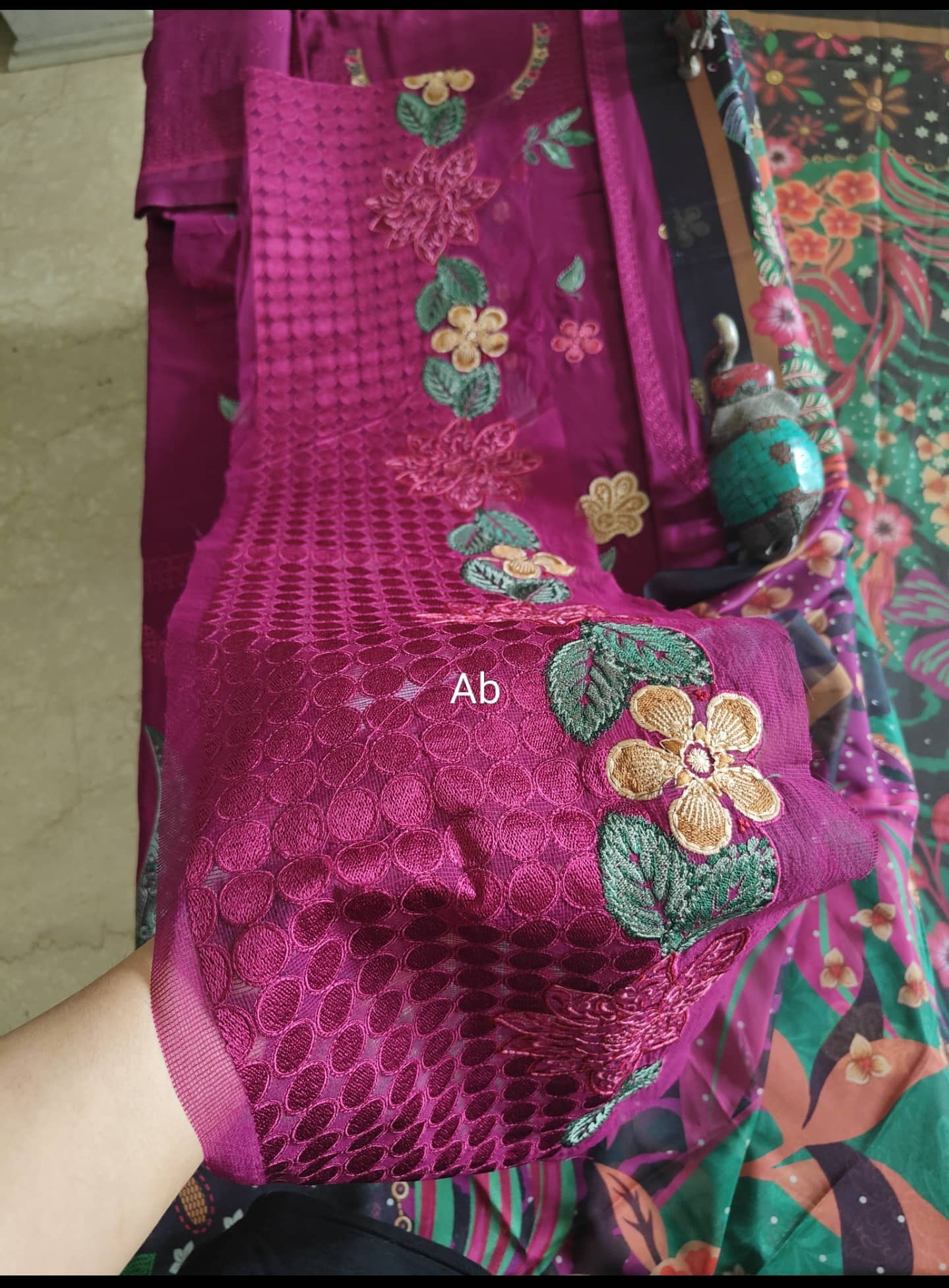 Open Pic/Jazmin Shahkaar Lawn/SL26-D01/Tissue Silk Dupatta