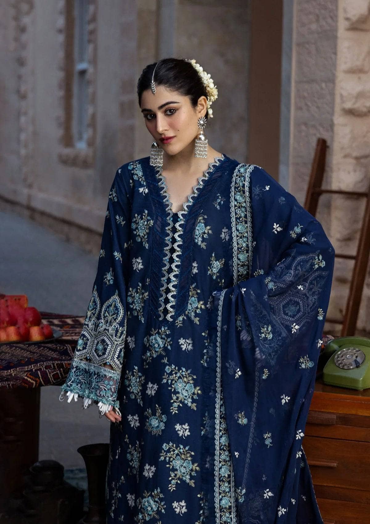 Kahf Karandi Luxury Formals/KKH-02 AZURE BLUE