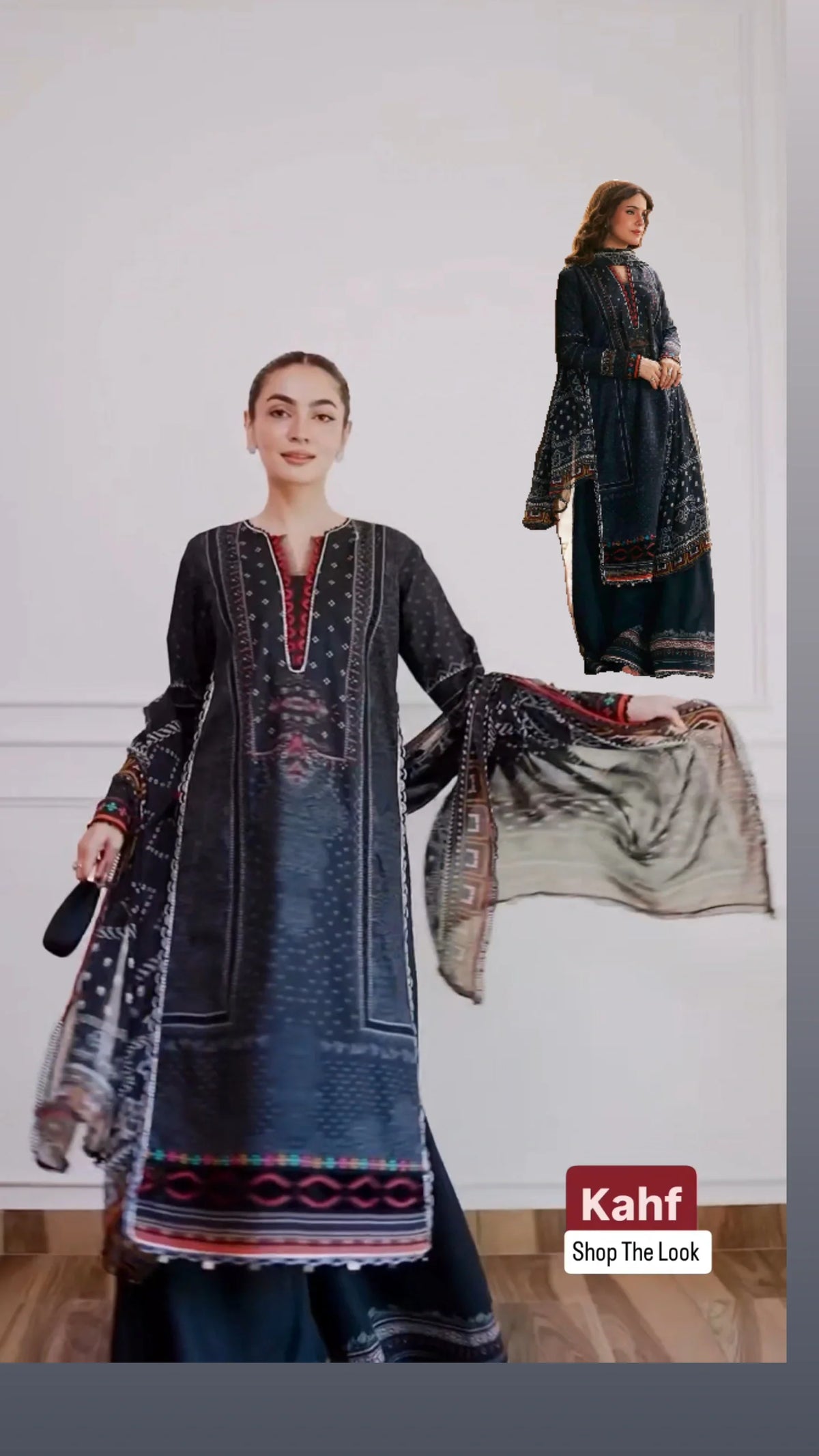 Sale‼️Spotted in Kahf Aangan Luxury Casuals/5A-Gul-E-Siyah