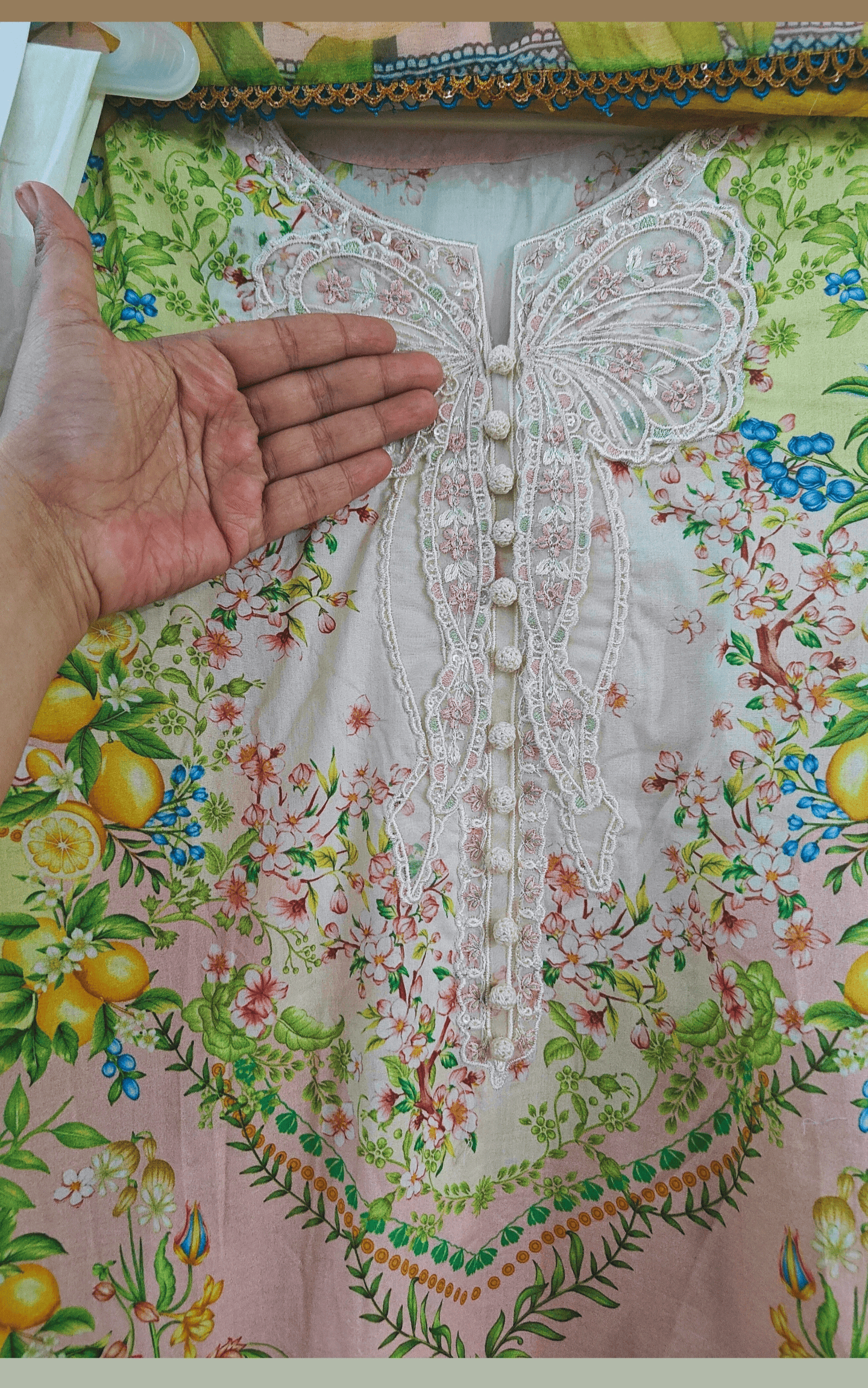 Ready To Wear/Stitched Maria B M Prints 26/Size L/8A/Lemon Yellow