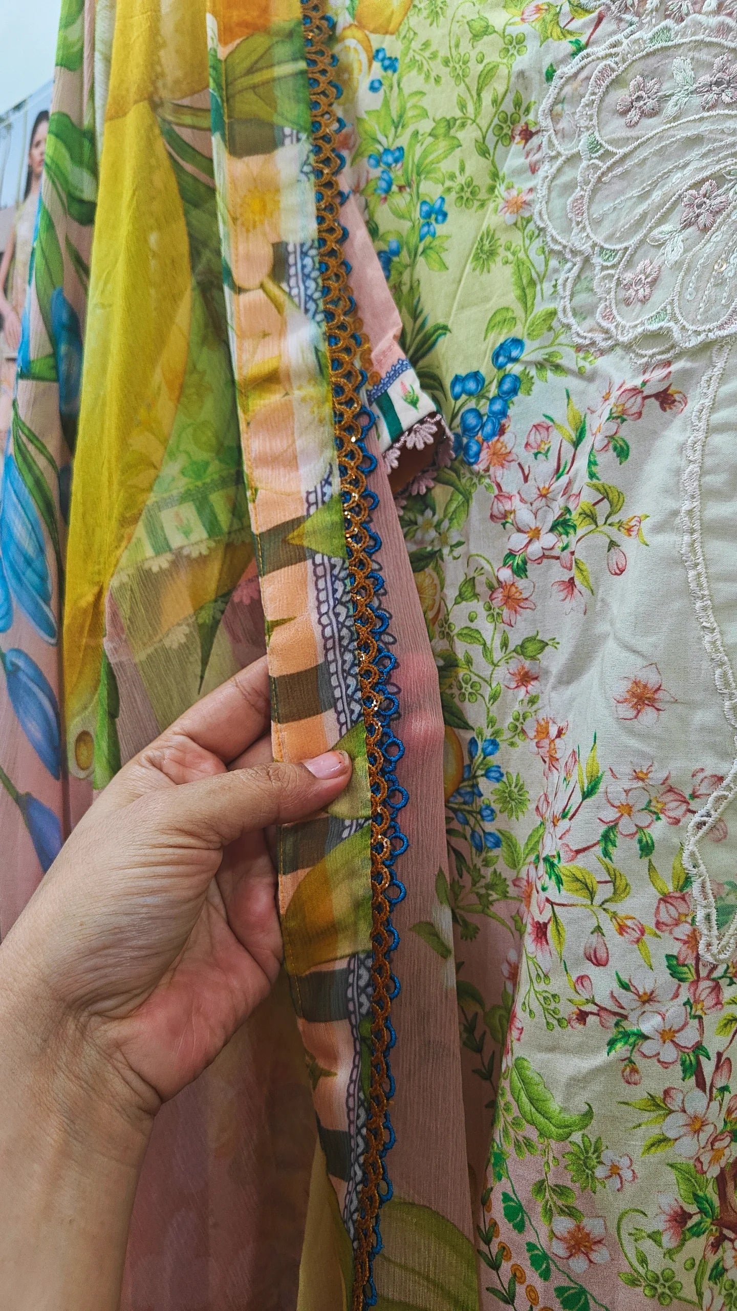 Ready To Wear/Stitched Maria B M Prints 26/Size L/8A/Lemon Yellow