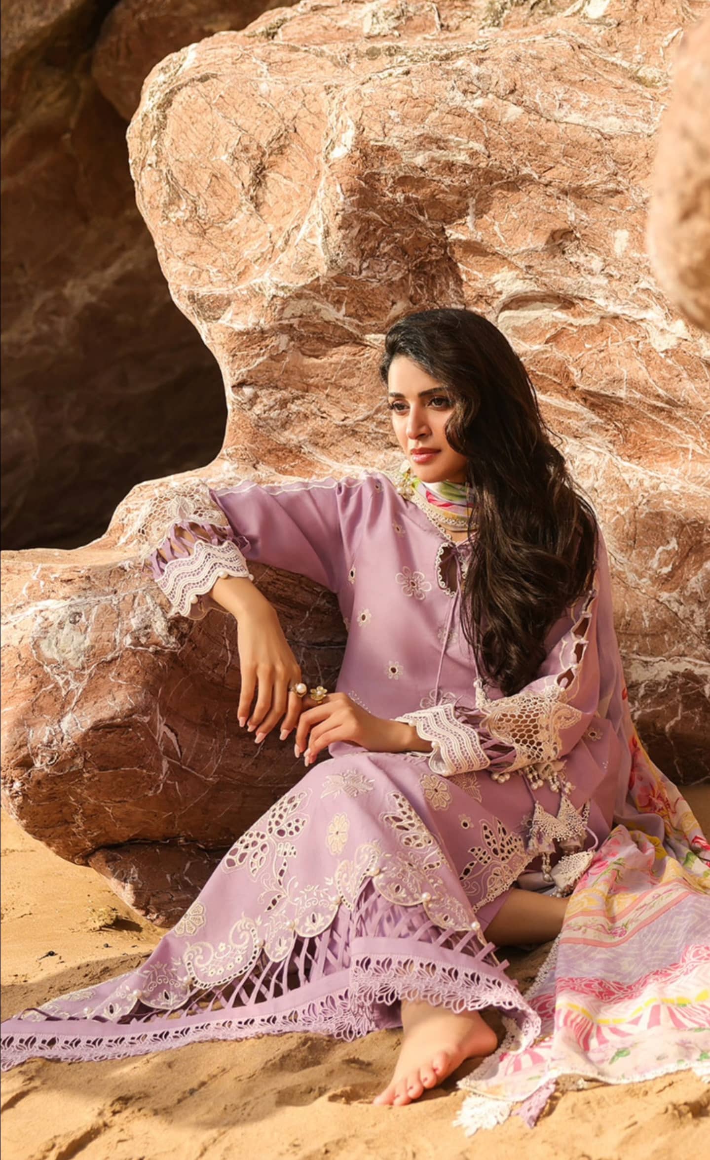 Sale‼️Manara Luxury Lawn 26/LAVENDER DREAMS/