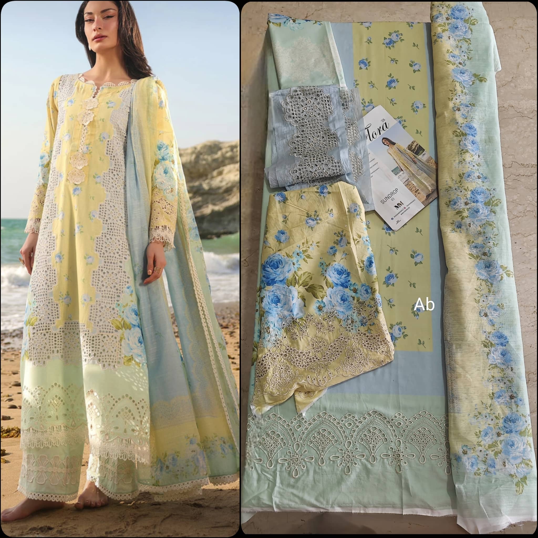 Sale‼️Manara Luxury Lawn 26/Sundrop/Lemon