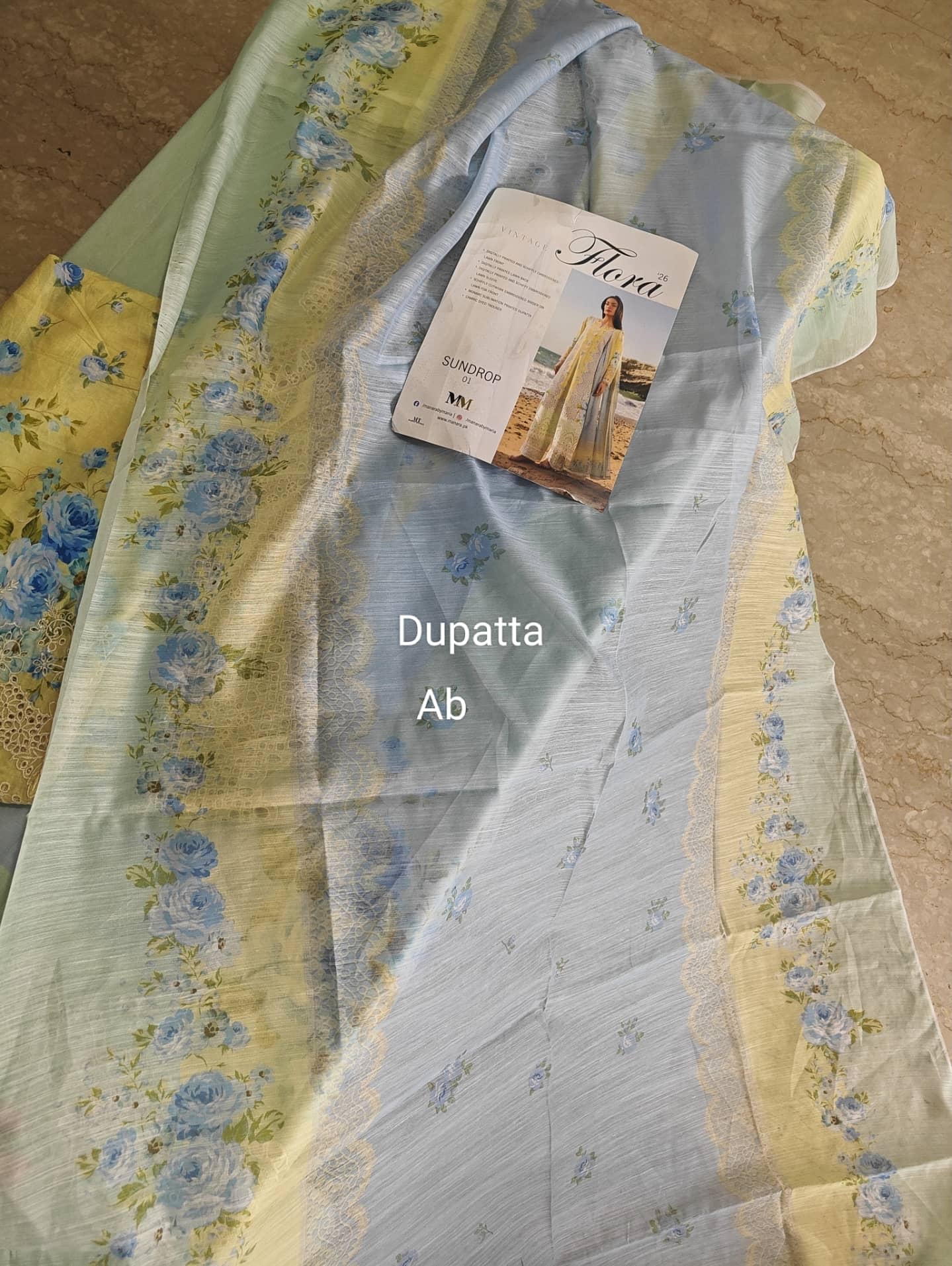 Sale‼️Manara Luxury Lawn 26/Sundrop/Lemon
