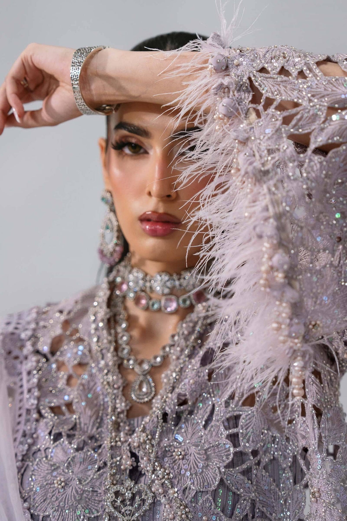 Hot🔥Seller/Maria B Mbroidered/BD-3105-Dusty Lilac/Lilac
