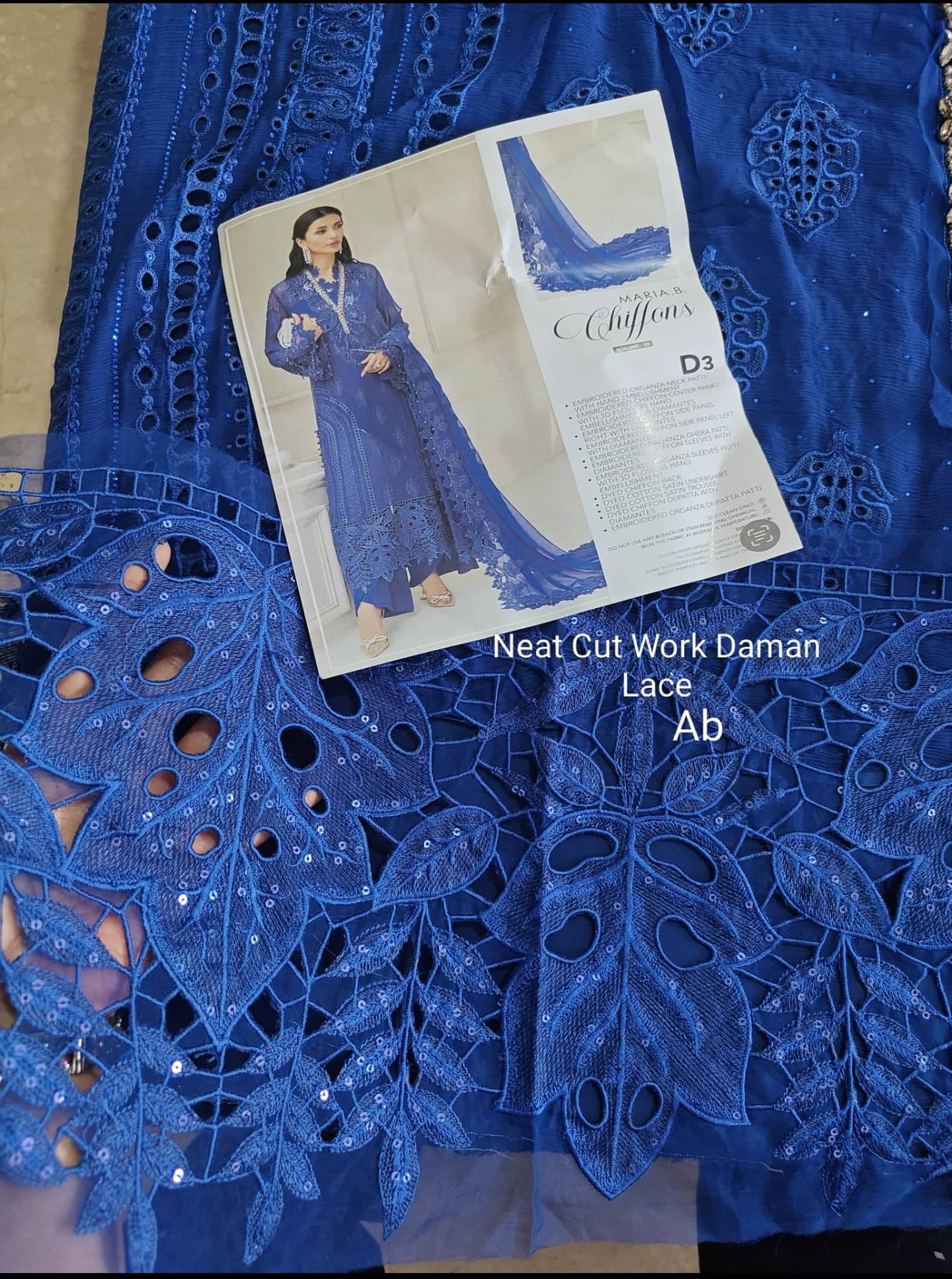 Maria B Chiffon open pics Open Pic/Maria B Chiffon 25/MPC-25-103/Royal Blue