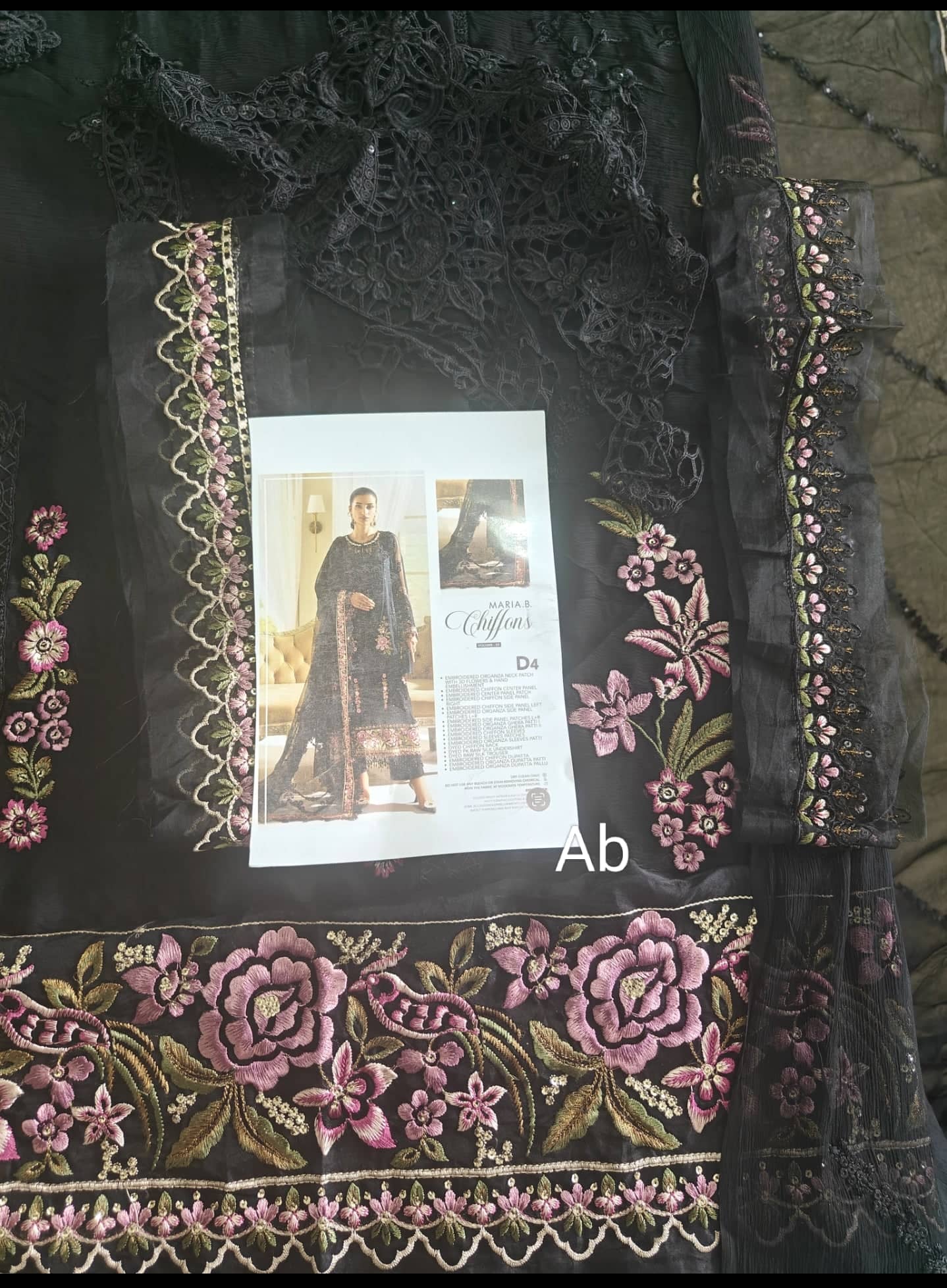 Maria B Chiffon open pics Open Pic/Maria B Chiffon 25/MPC-25-104/Black