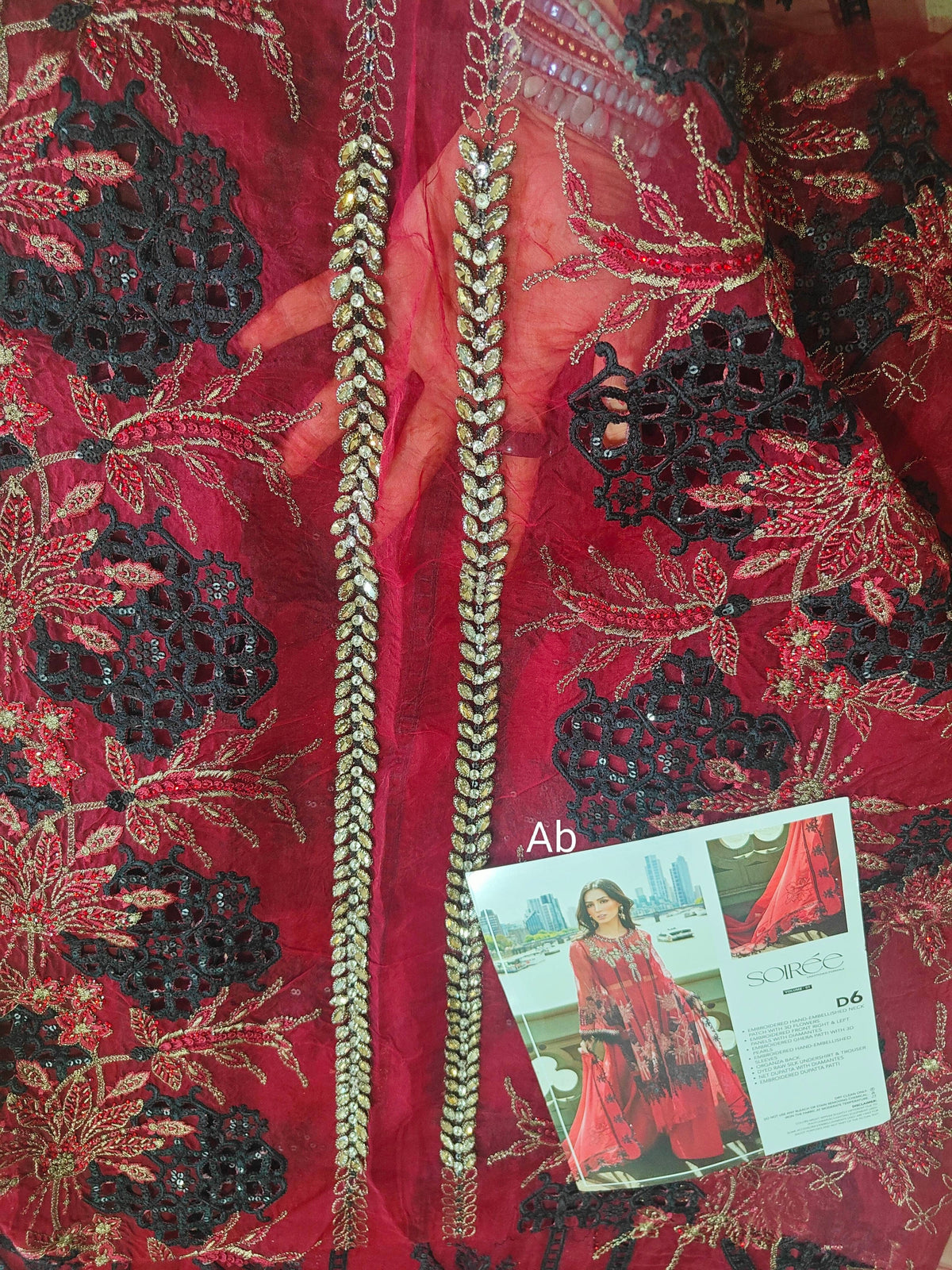Sale‼️Open Pic/Maria B Soiree Luxury Formals/D6/Red