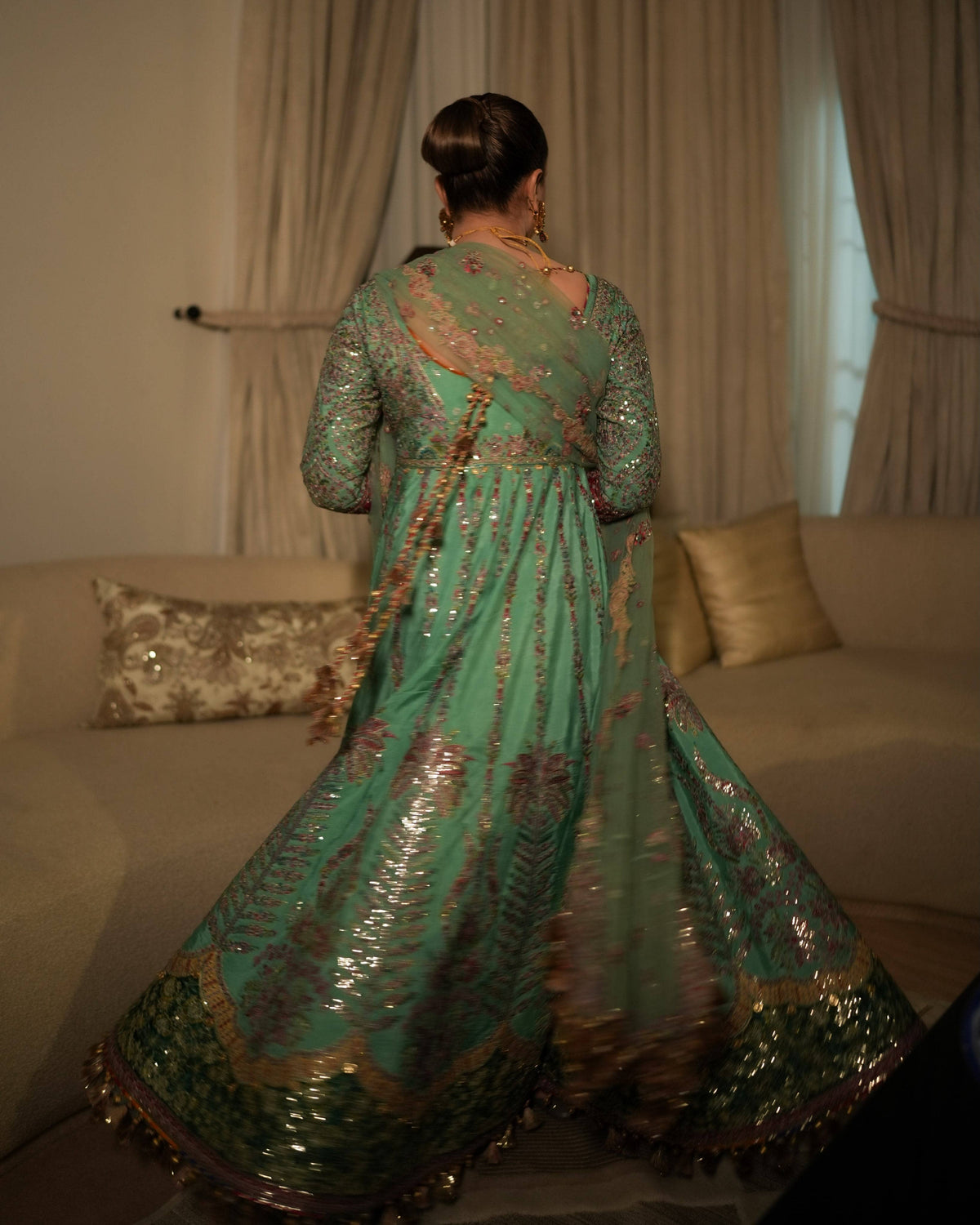 Spotted in Hussain Rehar Doll House Wedding/Zeenat/Aqua Blue