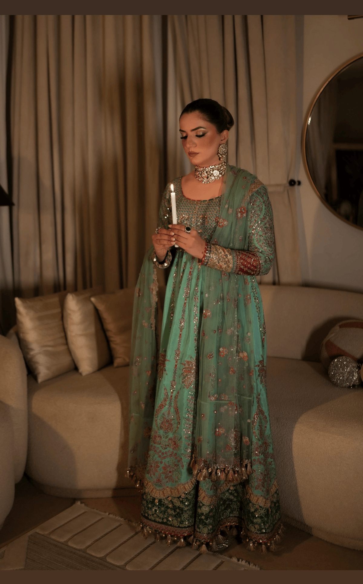 Spotted in Hussain Rehar Doll House Wedding/Zeenat/Aqua Blue