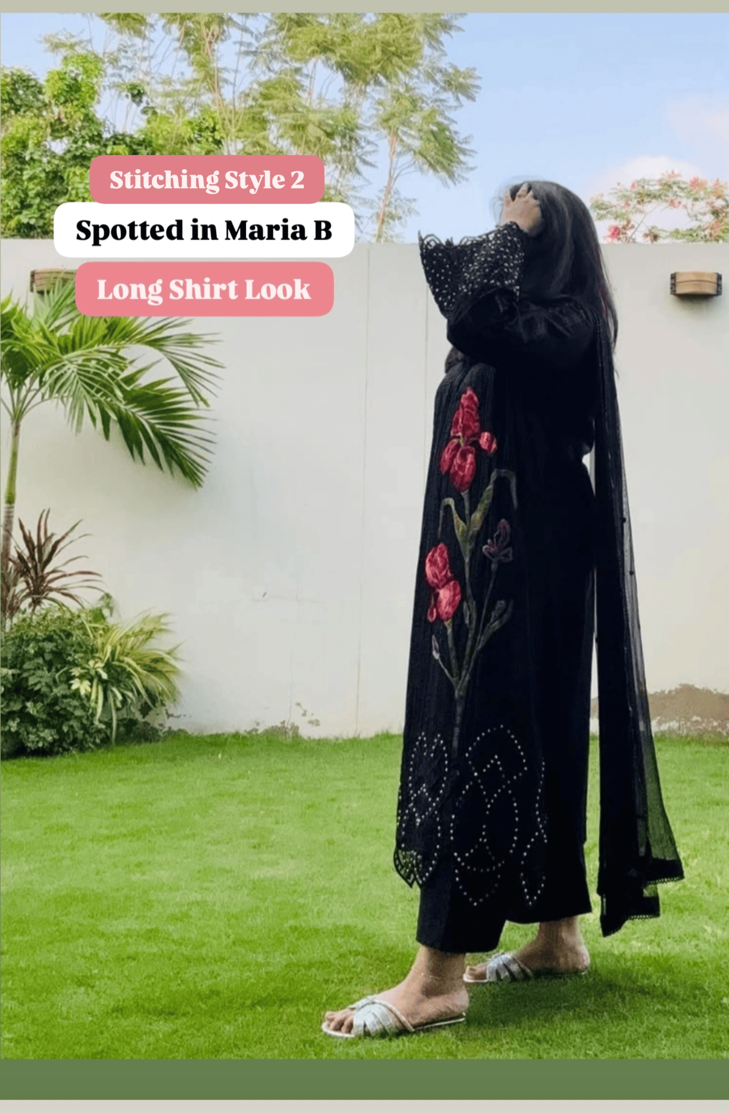 Spotted in Sale‼️Maria B Eid Lawn 26/Vol 2/D-10/Black