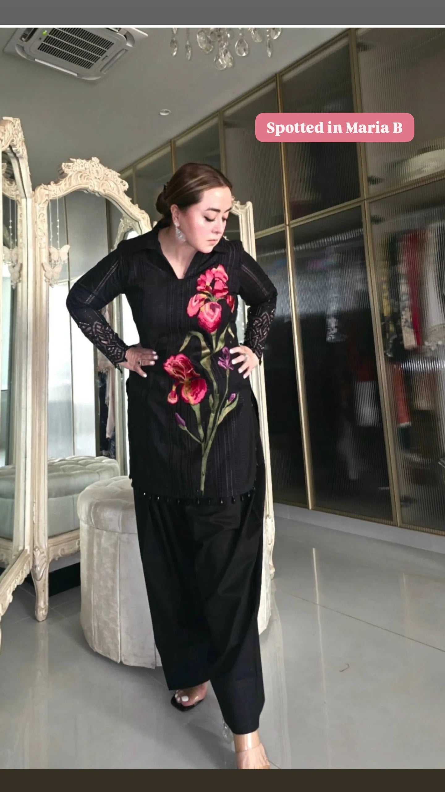 Spotted in Sale‼️Maria B Eid Lawn 26/Vol 2/D-10/Black