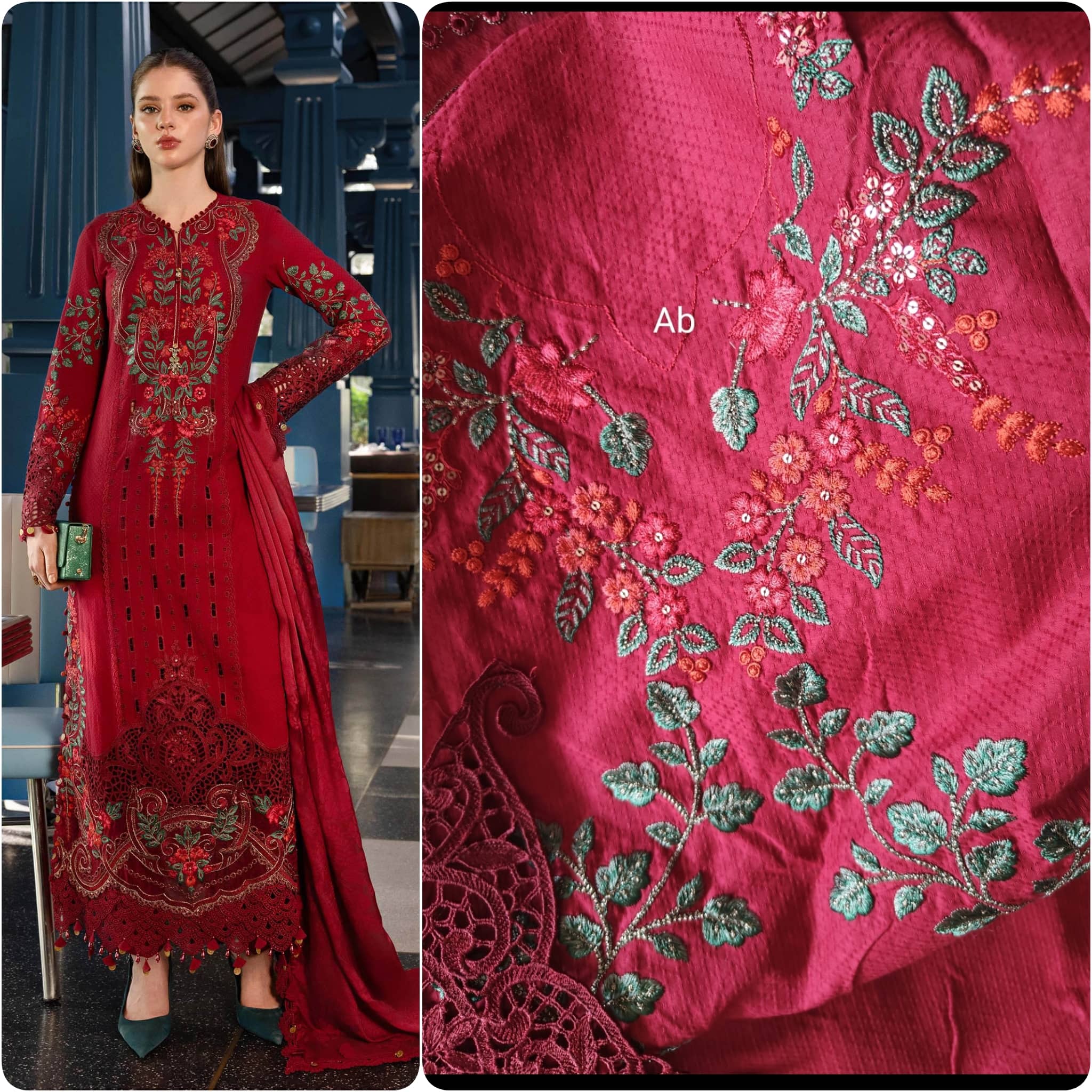 Open Open Pic/Maria B Eid Lawn 26/Vol 2/D-05/Red